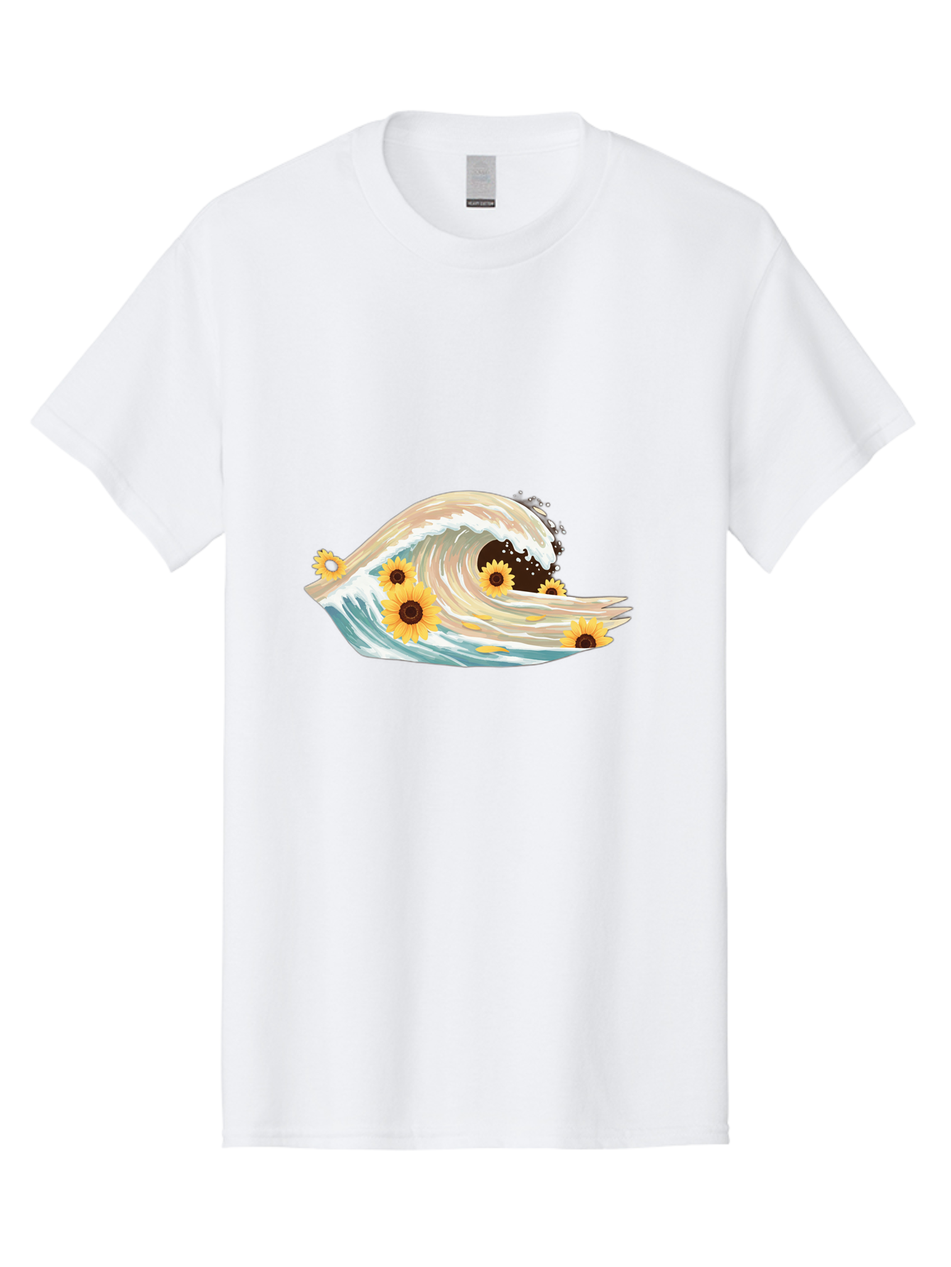 Sunflowers-In-Wave Men'S Graphic Tee, 100% Cotton, Comfortable Casual Summer Wear, Machine Washable, Vintage Camera, Old Camera, Antique Camera, Black Camera, Classic Photography, Photography Equipment, Nostalgic Device, Film Camera, Baj264