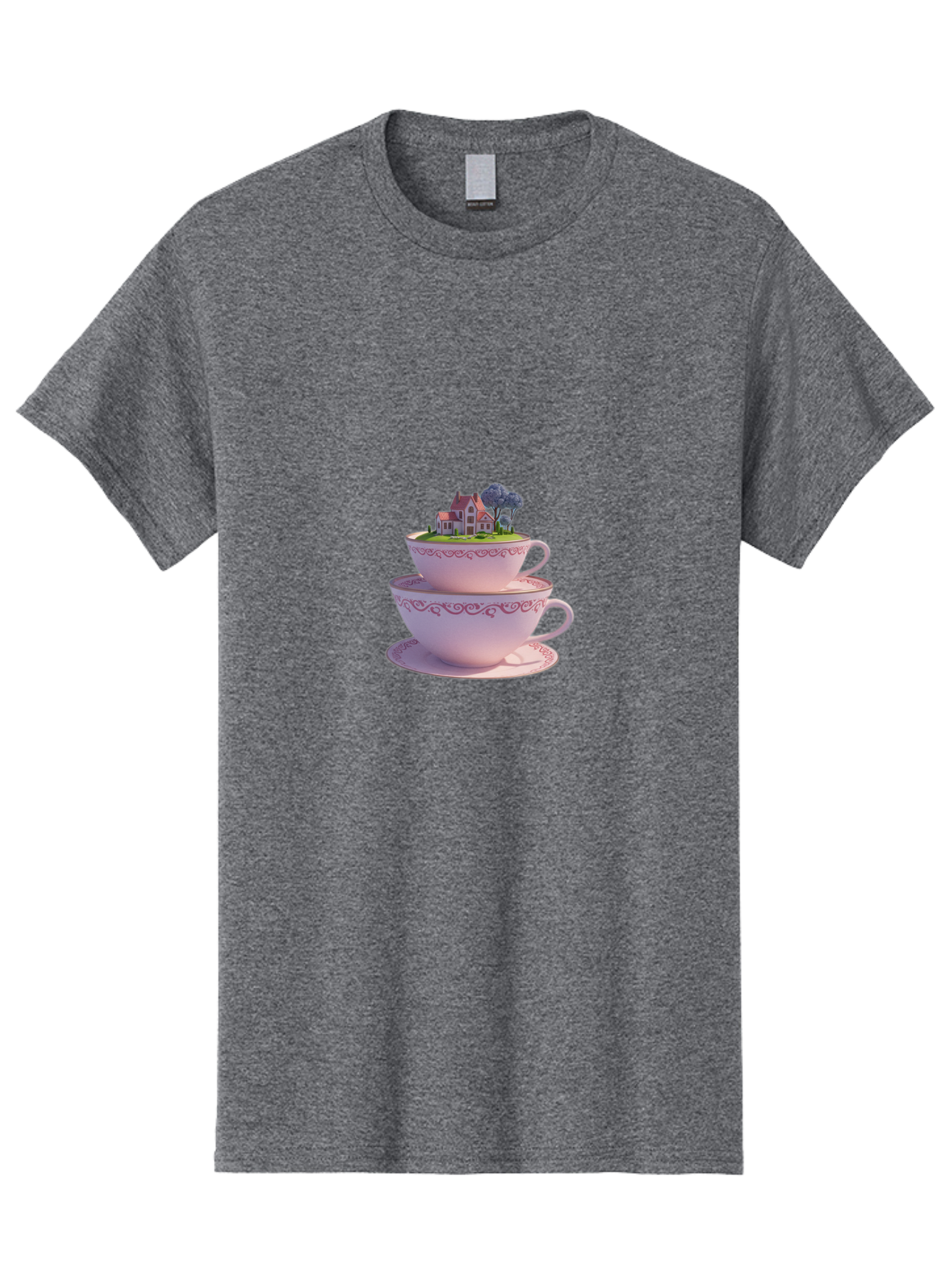 Teacups-With-Cottage Men'S Graphic Tee, 100% Cotton, Comfortable Casual Summer Wear, Machine Washable, Vintage Camera, Old Camera, Antique Camera, Black Camera, Classic Photography, Photography Equipment, Nostalgic Device, Film Camera, Baj265