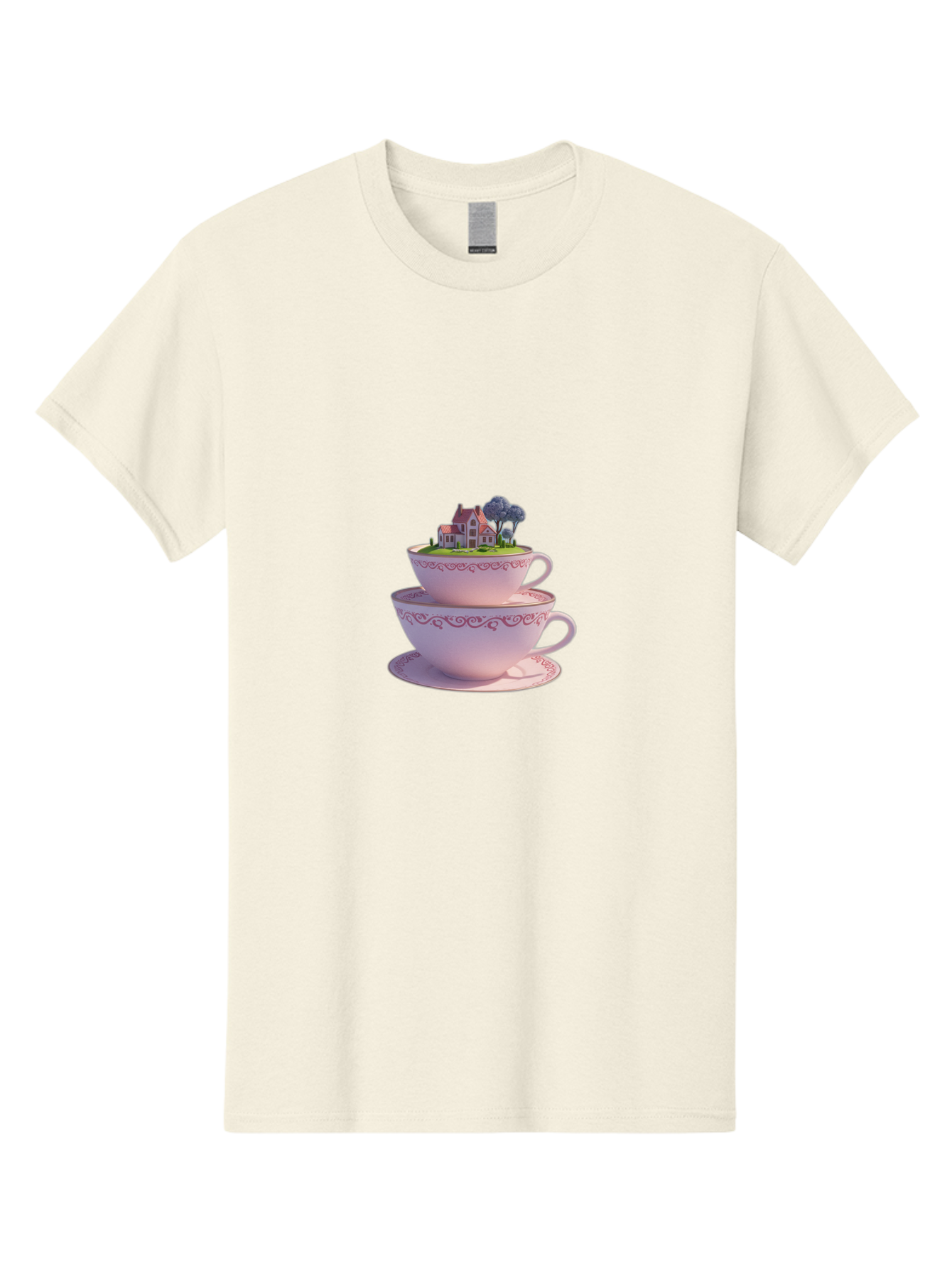 Teacups-With-Cottage Men'S Graphic Tee, 100% Cotton, Comfortable Casual Summer Wear, Machine Washable, Vintage Camera, Old Camera, Antique Camera, Black Camera, Classic Photography, Photography Equipment, Nostalgic Device, Film Camera, Baj265