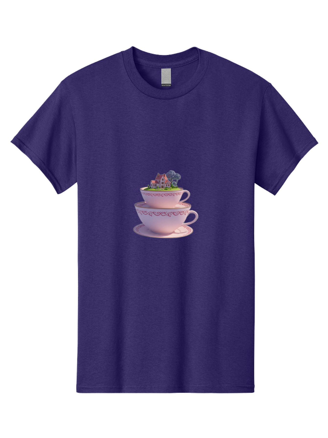 Teacups-With-Cottage Men'S Graphic Tee, 100% Cotton, Comfortable Casual Summer Wear, Machine Washable, Vintage Camera, Old Camera, Antique Camera, Black Camera, Classic Photography, Photography Equipment, Nostalgic Device, Film Camera, Baj265