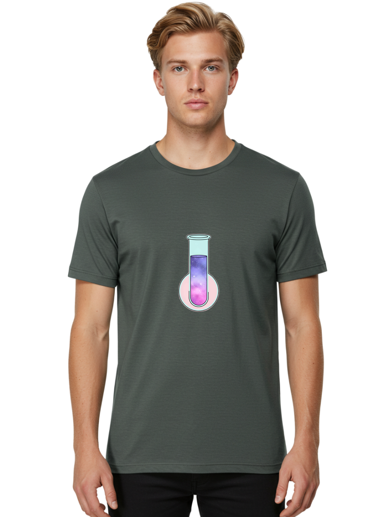 Test-Tube-Galaxy Men'S Graphic Tee, 100% Cotton, Comfortable Casual Summer Wear, Machine Washable, Vintage Camera, Old Camera, Antique Camera, Black Camera, Classic Photography, Photography Equipment, Nostalgic Device, Film Camera, Camera Art Baj267