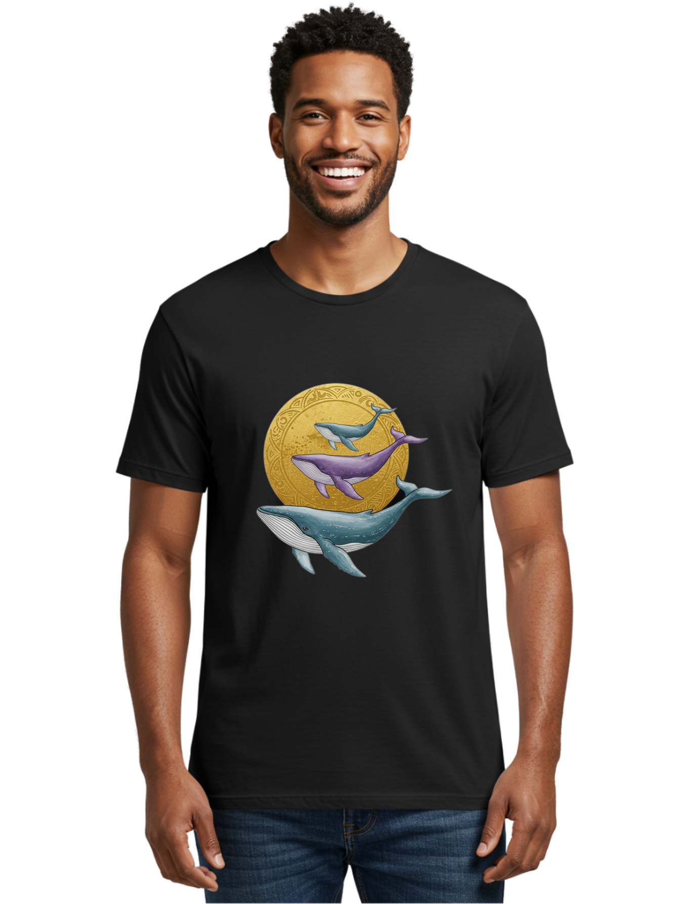 Three-Whales-1 Men'S Graphic Tee, 100% Cotton, Comfortable Casual Summer Wear, Machine Washable, Vintage Camera, Old Camera, Antique Camera, Black Camera, Classic Photography, Photography Equipment, Nostalgic Device, Film Camera, Camera Art Baj269