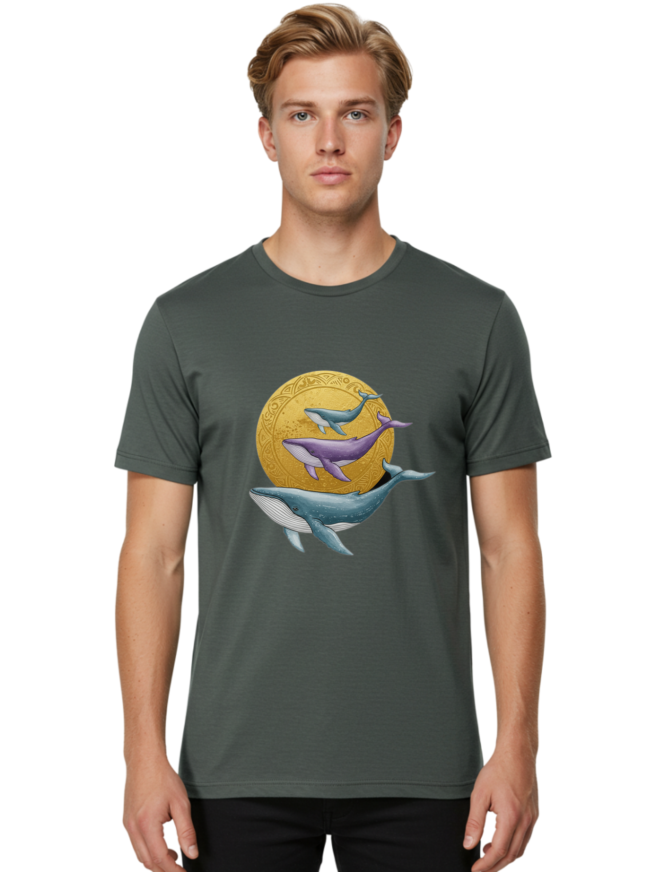 Three-Whales-1 Men'S Graphic Tee, 100% Cotton, Comfortable Casual Summer Wear, Machine Washable, Vintage Camera, Old Camera, Antique Camera, Black Camera, Classic Photography, Photography Equipment, Nostalgic Device, Film Camera, Camera Art Baj269