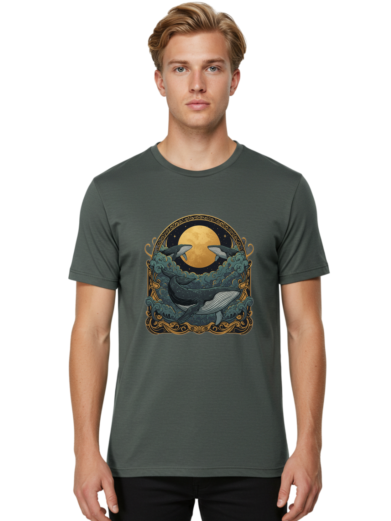 Three-Whales-2 Men'S Graphic Tee, 100% Cotton, Comfortable Casual Summer Wear, Machine Washable, Vintage Camera, Old Camera, Antique Camera, Black Camera, Classic Photography, Photography Equipment, Nostalgic Device, Film Camera, Camera Art Baj270