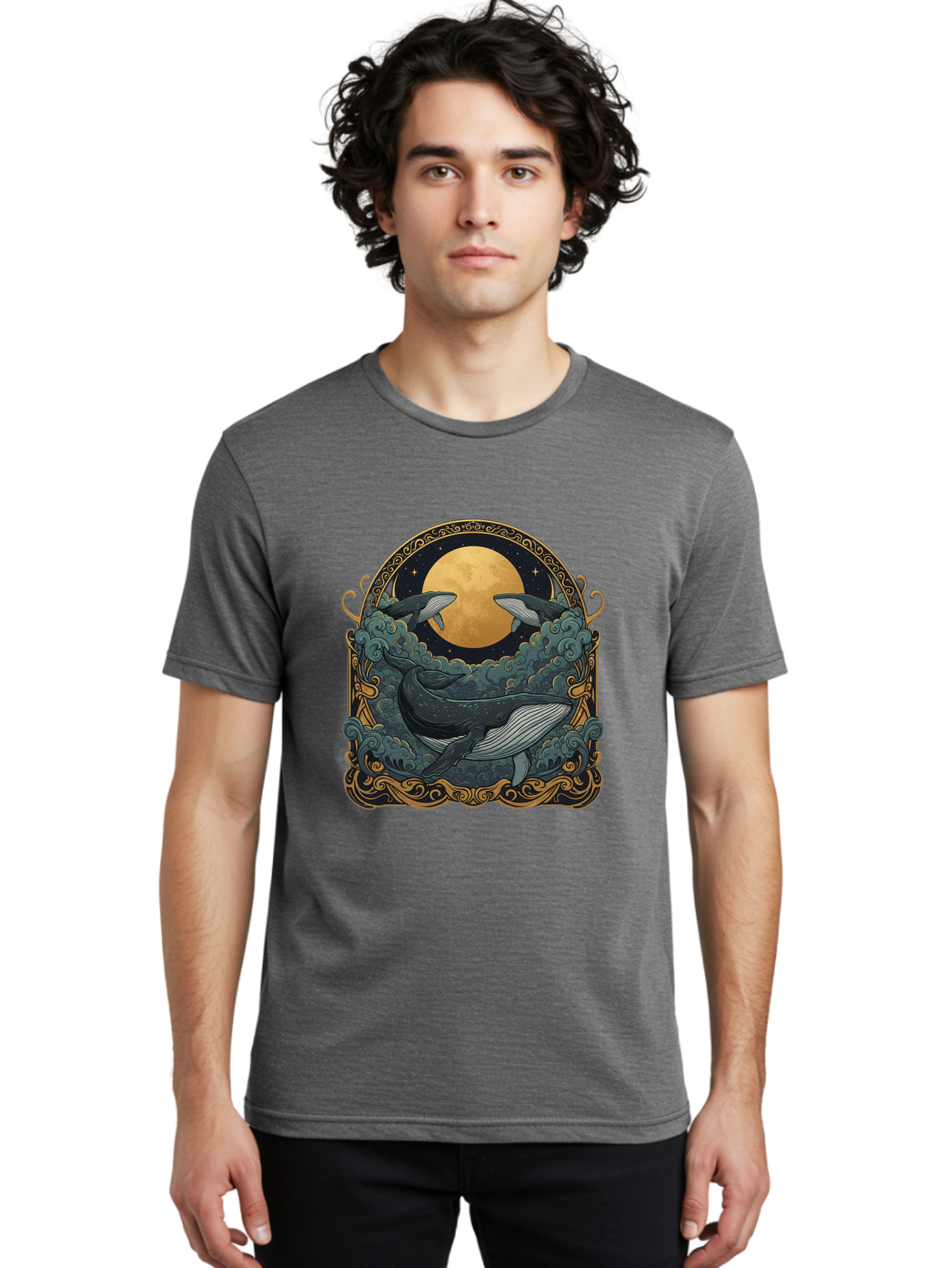 Three-Whales-2 Men'S Graphic Tee, 100% Cotton, Comfortable Casual Summer Wear, Machine Washable, Vintage Camera, Old Camera, Antique Camera, Black Camera, Classic Photography, Photography Equipment, Nostalgic Device, Film Camera, Camera Art Baj270