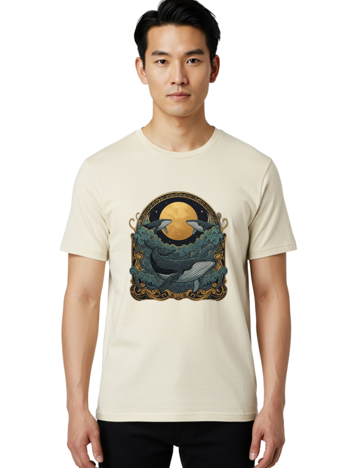 Three-Whales-2 Men'S Graphic Tee, 100% Cotton, Comfortable Casual Summer Wear, Machine Washable, Vintage Camera, Old Camera, Antique Camera, Black Camera, Classic Photography, Photography Equipment, Nostalgic Device, Film Camera, Camera Art Baj270