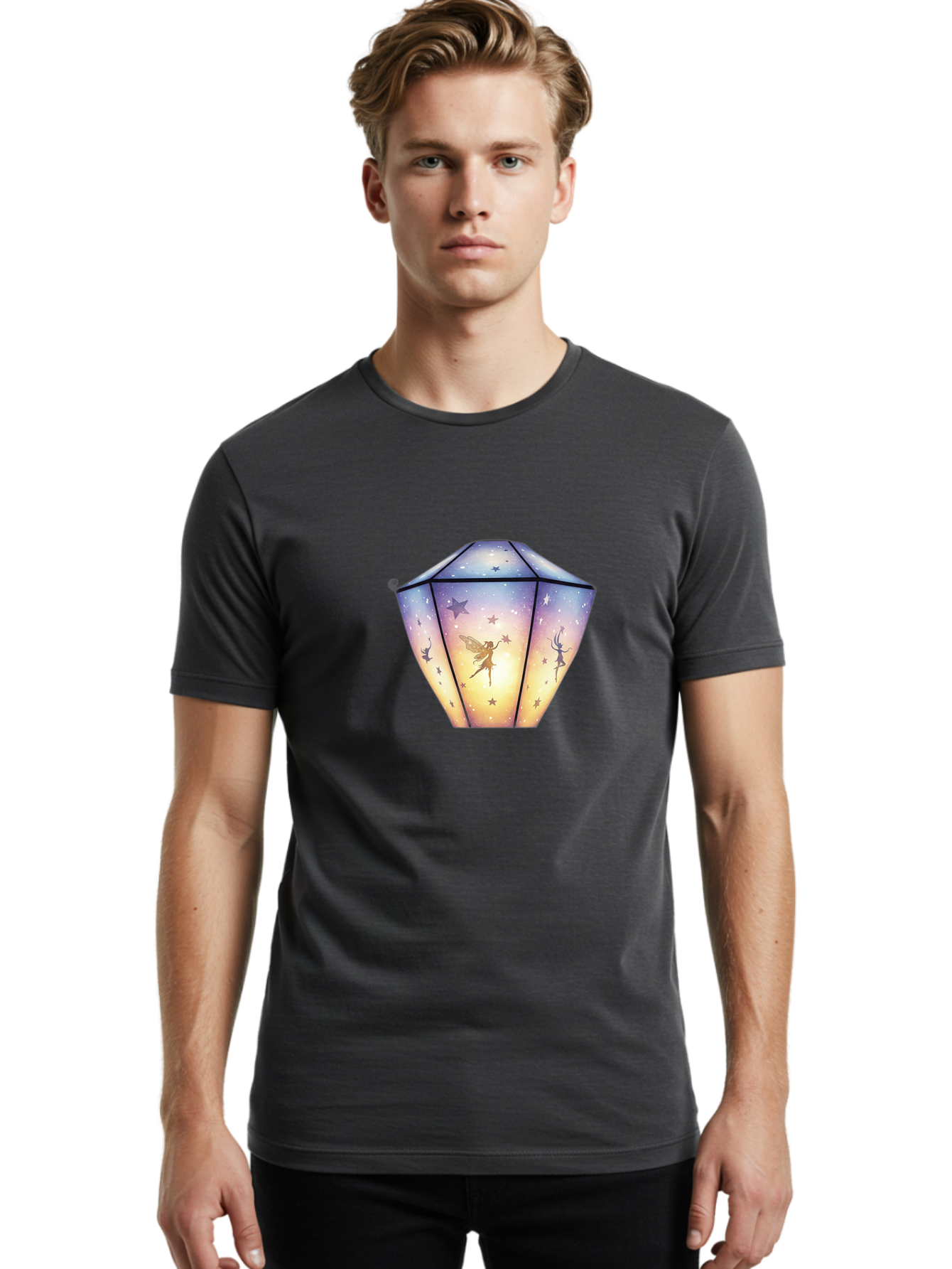 Tinkerbell-Lantern Men'S Graphic Tee, 100% Cotton, Comfortable Casual Summer Wear, Machine Washable, Vintage Camera, Old Camera, Antique Camera, Black Camera, Classic Photography, Photography Equipment, Nostalgic Device, Film Camera, Baj274