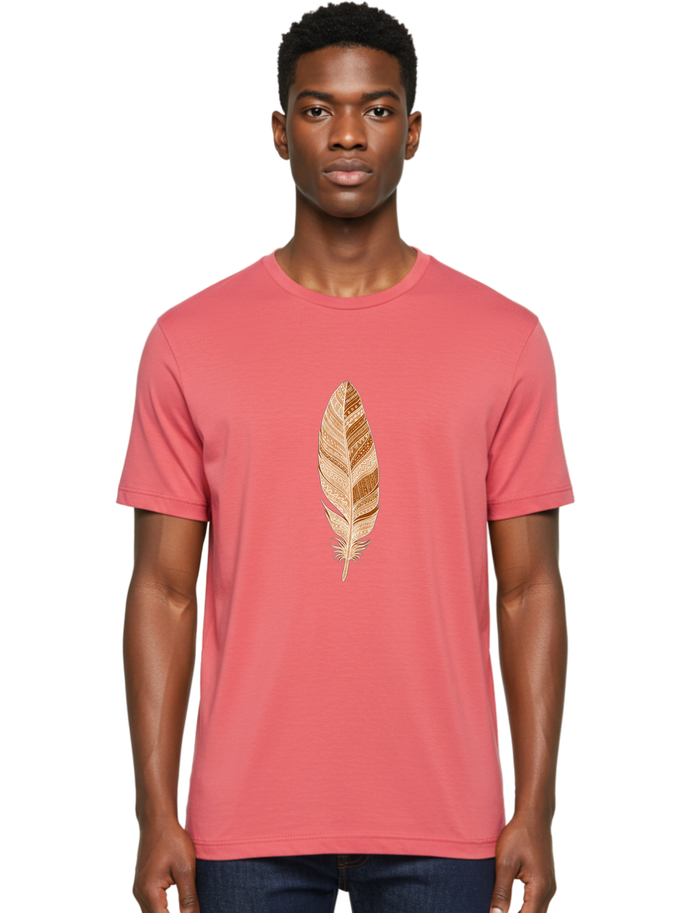Tribal-Feather Men'S Graphic Tee, 100% Cotton, Comfortable Casual Summer Wear, Machine Washable, Vintage Camera, Old Camera, Antique Camera, Black Camera, Classic Photography, Photography Equipment, Nostalgic Device, Film Camera, Camera Art Baj278