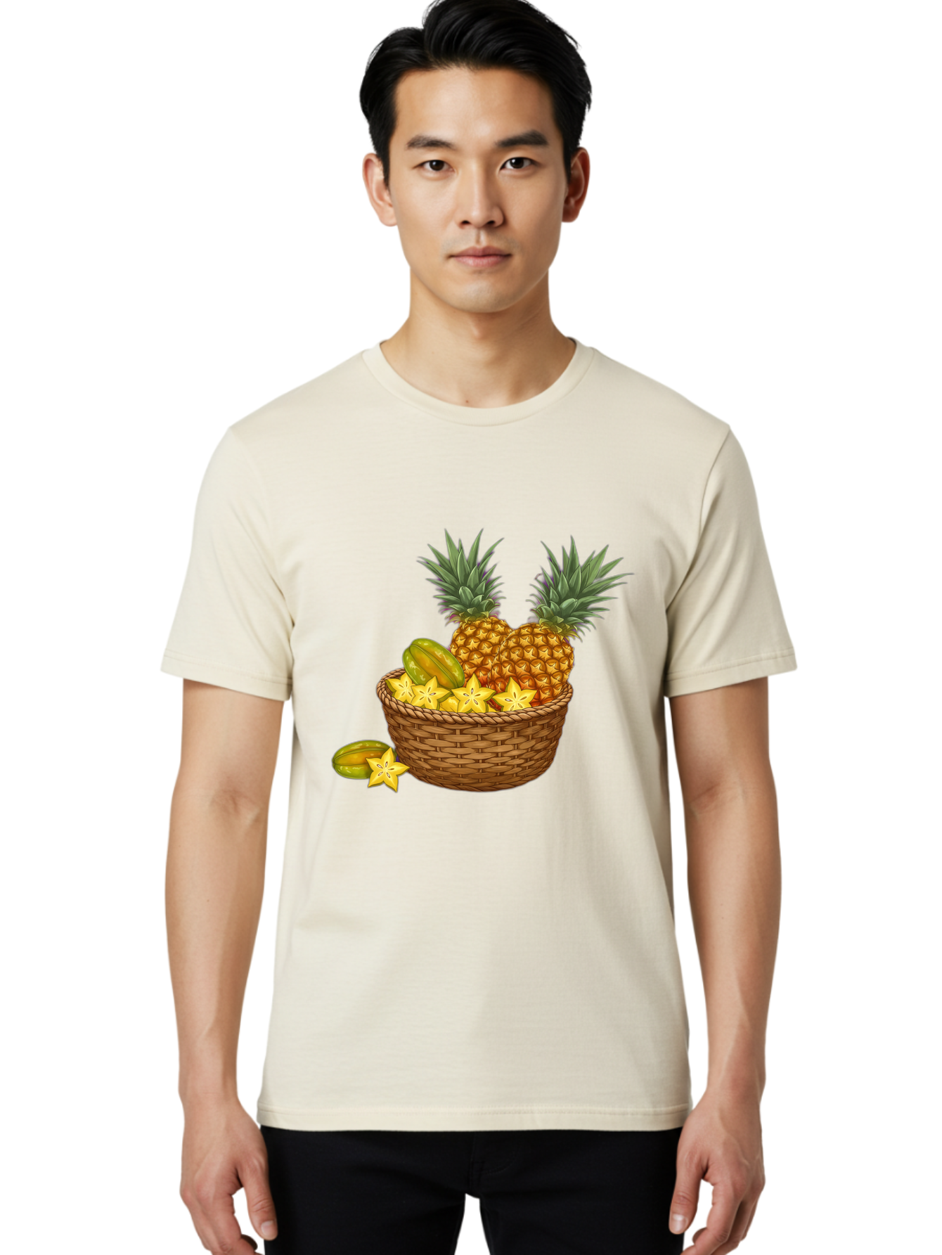 Tropical-Fruits-Basket Men'S Graphic Tee, 100% Cotton, Comfortable Casual Summer Wear, Machine Washable, Vintage Camera, Old Camera, Antique Camera, Black Camera, Classic Photography, Photography Equipment, Nostalgic Device, Film Camera, Baj279