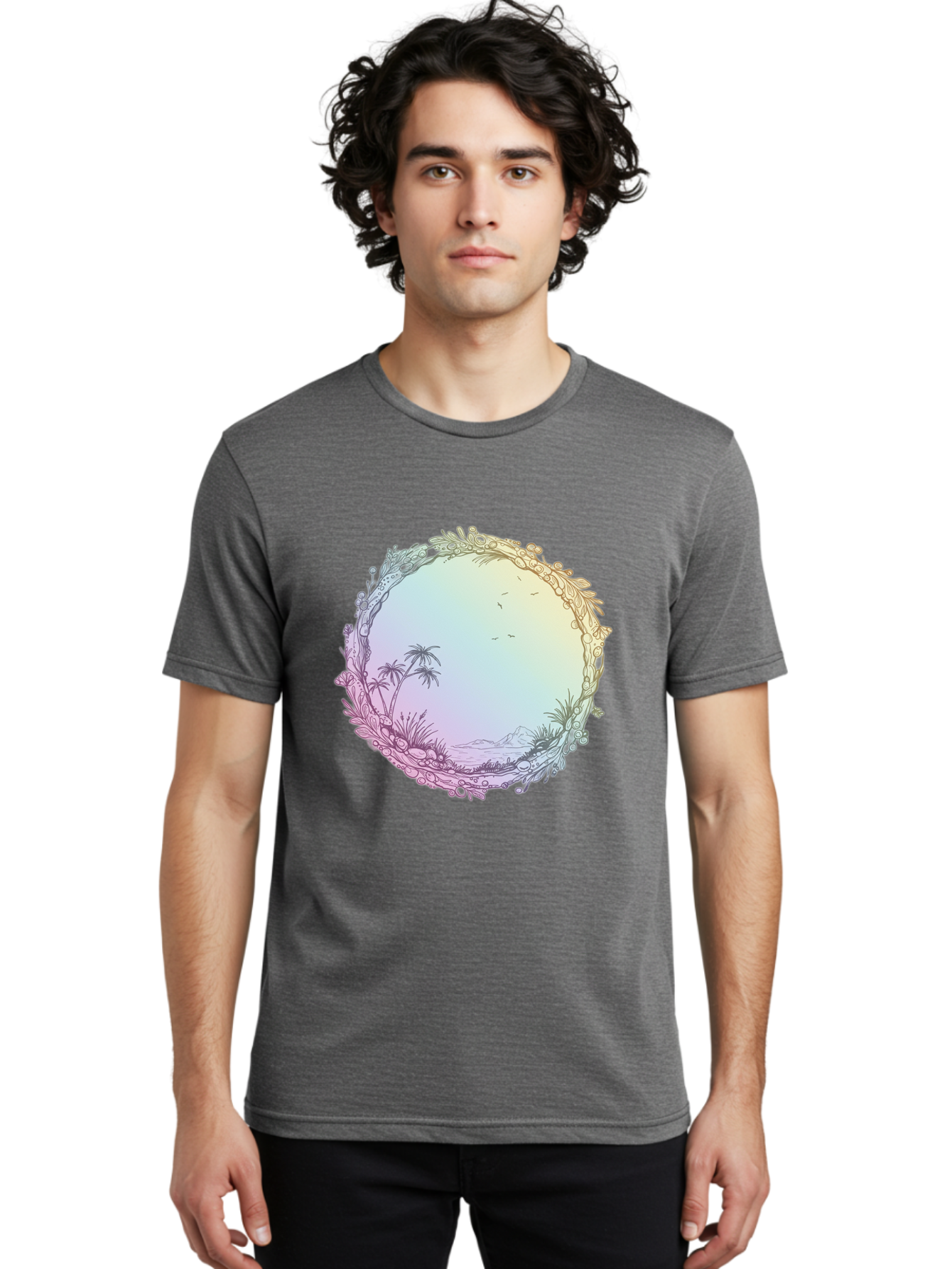 Tropical-Landscape Men'S Graphic Tee, 100% Cotton, Comfortable Casual Summer Wear, Machine Washable, Vintage Camera, Old Camera, Antique Camera, Black Camera, Classic Photography, Photography Equipment, Nostalgic Device, Film Camera, Baj280