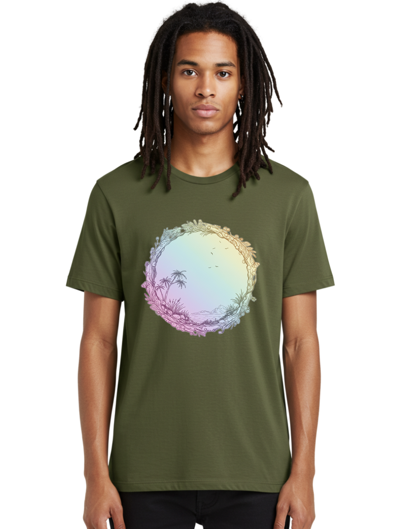 Tropical-Landscape Men'S Graphic Tee, 100% Cotton, Comfortable Casual Summer Wear, Machine Washable, Vintage Camera, Old Camera, Antique Camera, Black Camera, Classic Photography, Photography Equipment, Nostalgic Device, Film Camera, Baj280