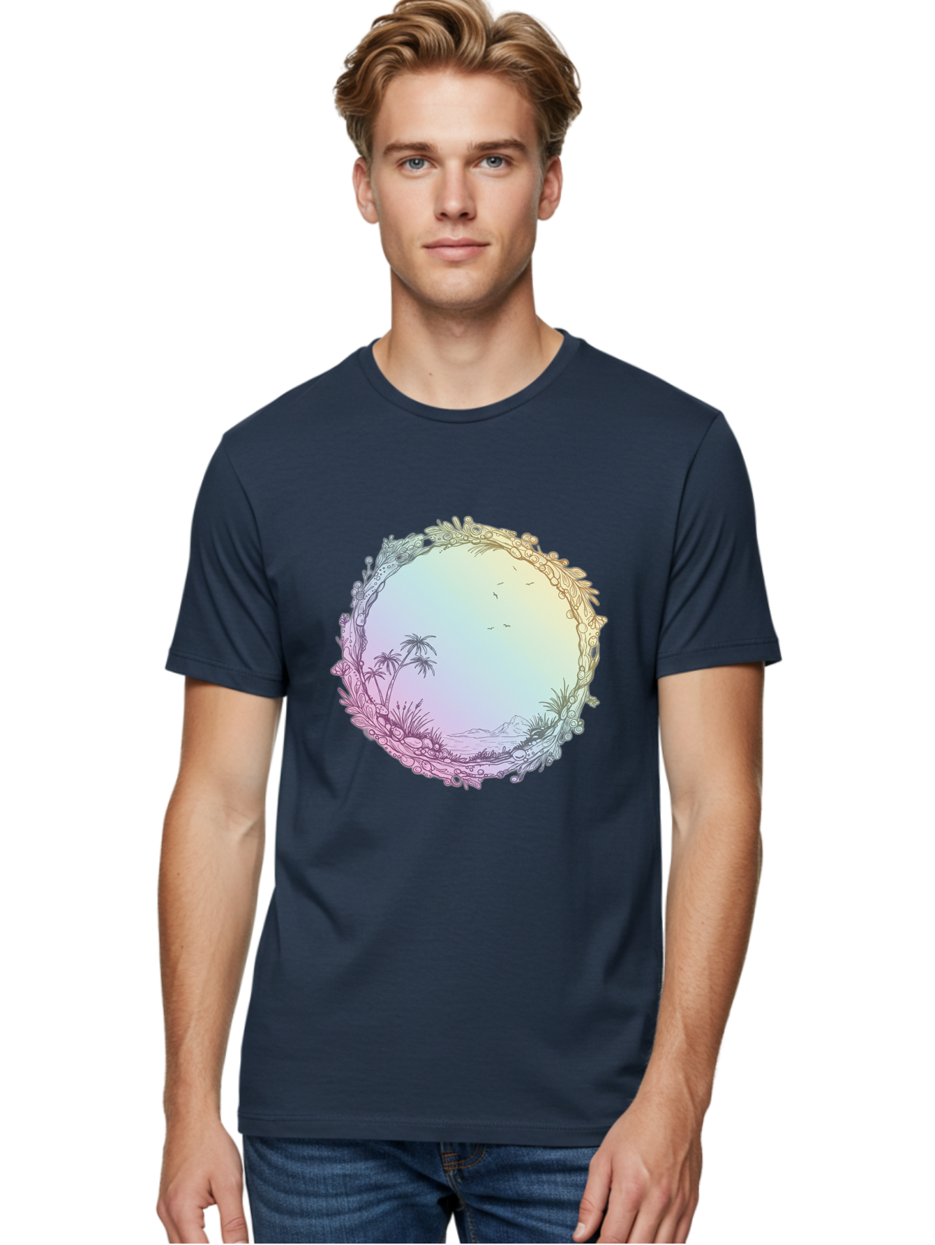 Tropical-Landscape Men'S Graphic Tee, 100% Cotton, Comfortable Casual Summer Wear, Machine Washable, Vintage Camera, Old Camera, Antique Camera, Black Camera, Classic Photography, Photography Equipment, Nostalgic Device, Film Camera, Baj280