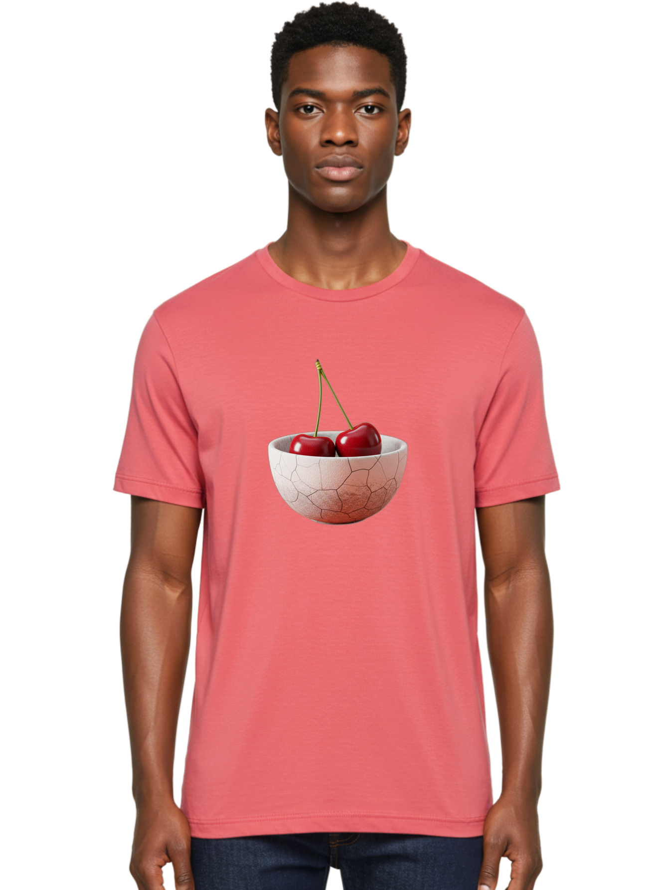 Two-Cherries-In-Cracked-Bowl Men'S Graphic Tee, 100% Cotton, Comfortable Casual Summer Wear, Machine Washable, Vintage Camera, Old Camera, Antique Camera, Black Camera, Classic Photography, Photography Equipment, Nostalgic Device, Film Camera, Baj281
