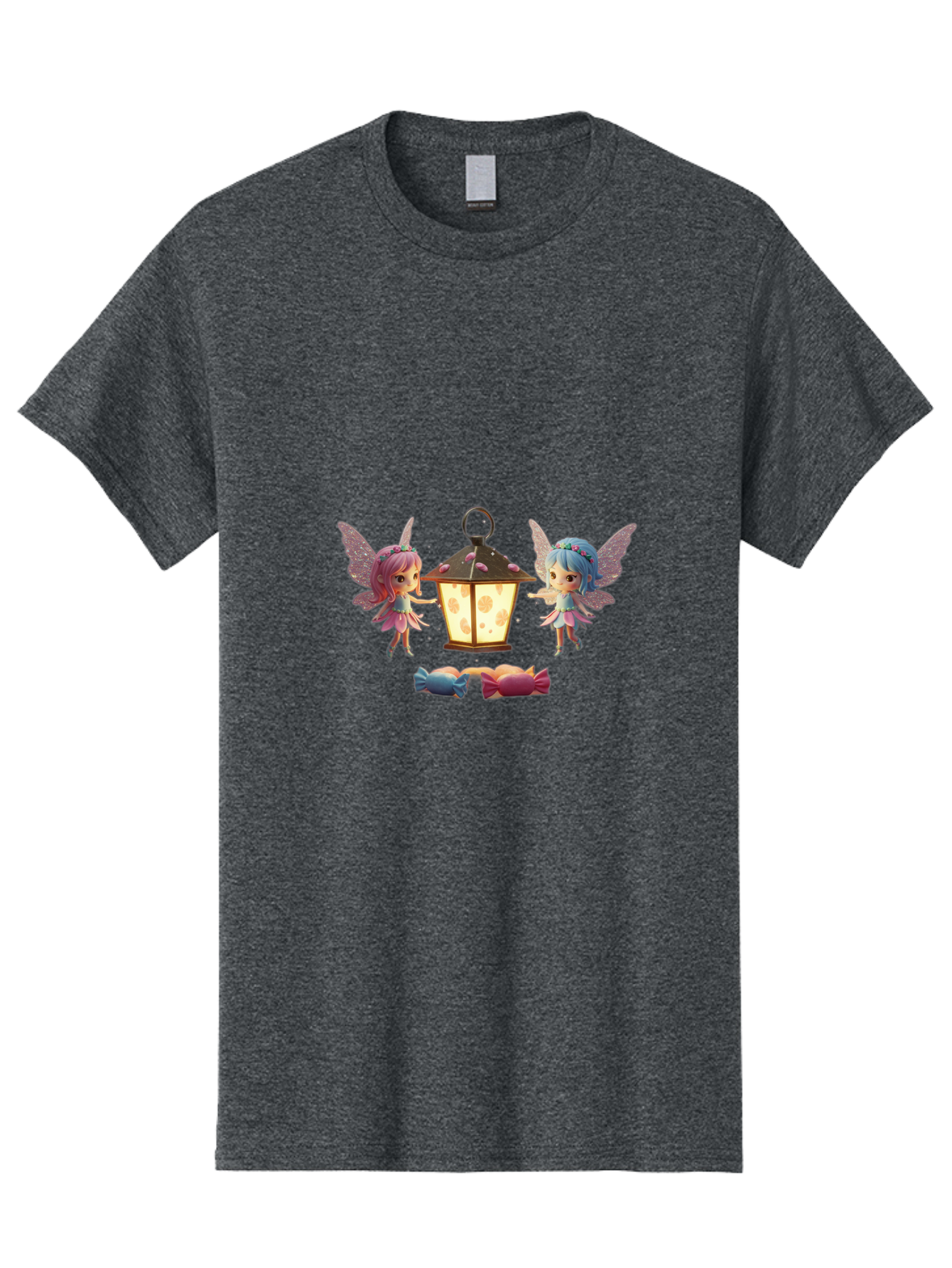 Two-Fairies-With-Lantern-1 Men'S Graphic Tee, 100% Cotton, Comfortable Casual Summer Wear, Machine Washable, Vintage Camera, Old Camera, Antique Camera, Black Camera, Classic Photography, Photography Equipment, Nostalgic Device, Film Camera, Baj283