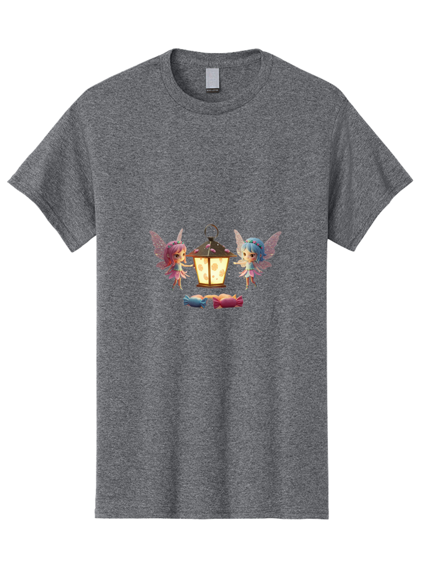 Two-Fairies-With-Lantern-1 Men'S Graphic Tee, 100% Cotton, Comfortable Casual Summer Wear, Machine Washable, Vintage Camera, Old Camera, Antique Camera, Black Camera, Classic Photography, Photography Equipment, Nostalgic Device, Film Camera, Baj283