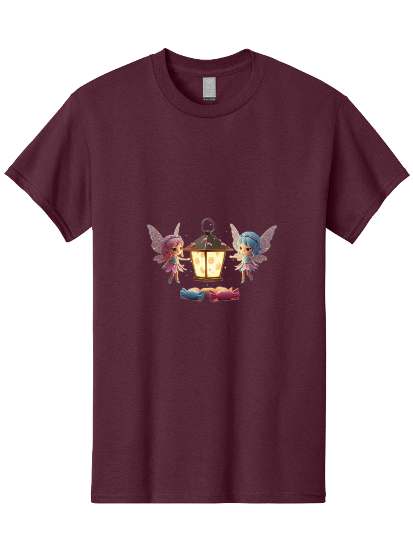 Two-Fairies-With-Lantern-1 Men'S Graphic Tee, 100% Cotton, Comfortable Casual Summer Wear, Machine Washable, Vintage Camera, Old Camera, Antique Camera, Black Camera, Classic Photography, Photography Equipment, Nostalgic Device, Film Camera, Baj283