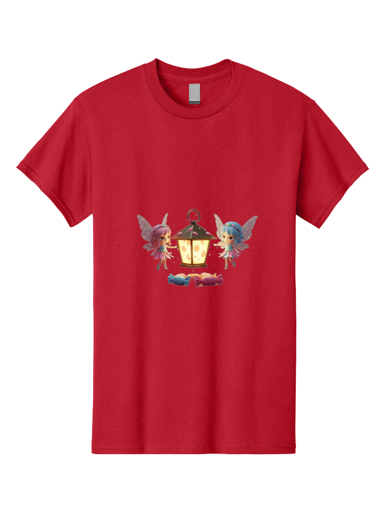 Two-Fairies-With-Lantern-1 Men'S Graphic Tee, 100% Cotton, Comfortable Casual Summer Wear, Machine Washable, Vintage Camera, Old Camera, Antique Camera, Black Camera, Classic Photography, Photography Equipment, Nostalgic Device, Film Camera, Baj283