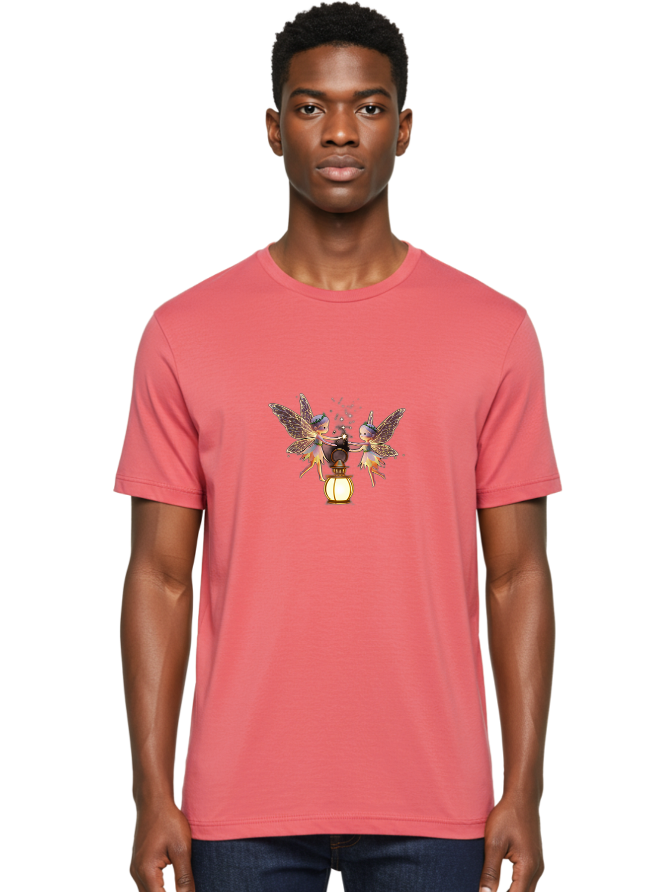 Two-Fairies-With-Lantern Men'S Graphic Tee, 100% Cotton, Comfortable Casual Summer Wear, Machine Washable, Vintage Camera, Old Camera, Antique Camera, Black Camera, Classic Photography, Photography Equipment, Nostalgic Device, Film Camera, Baj284