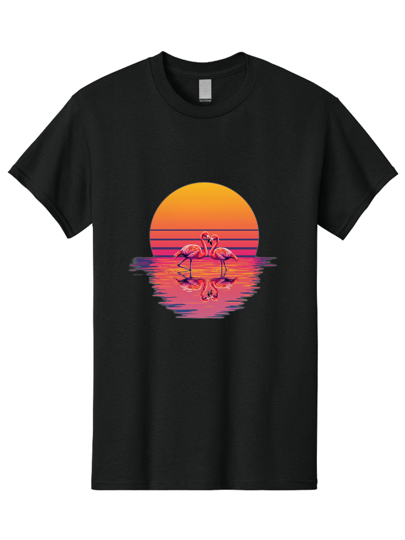 Two-Flamingos-2 Men'S Graphic Tee, 100% Cotton, Comfortable Casual Summer Wear, Machine Washable, Vintage Camera, Old Camera, Antique Camera, Black Camera, Classic Photography, Photography Equipment, Nostalgic Device, Film Camera, Camera Art Baj287