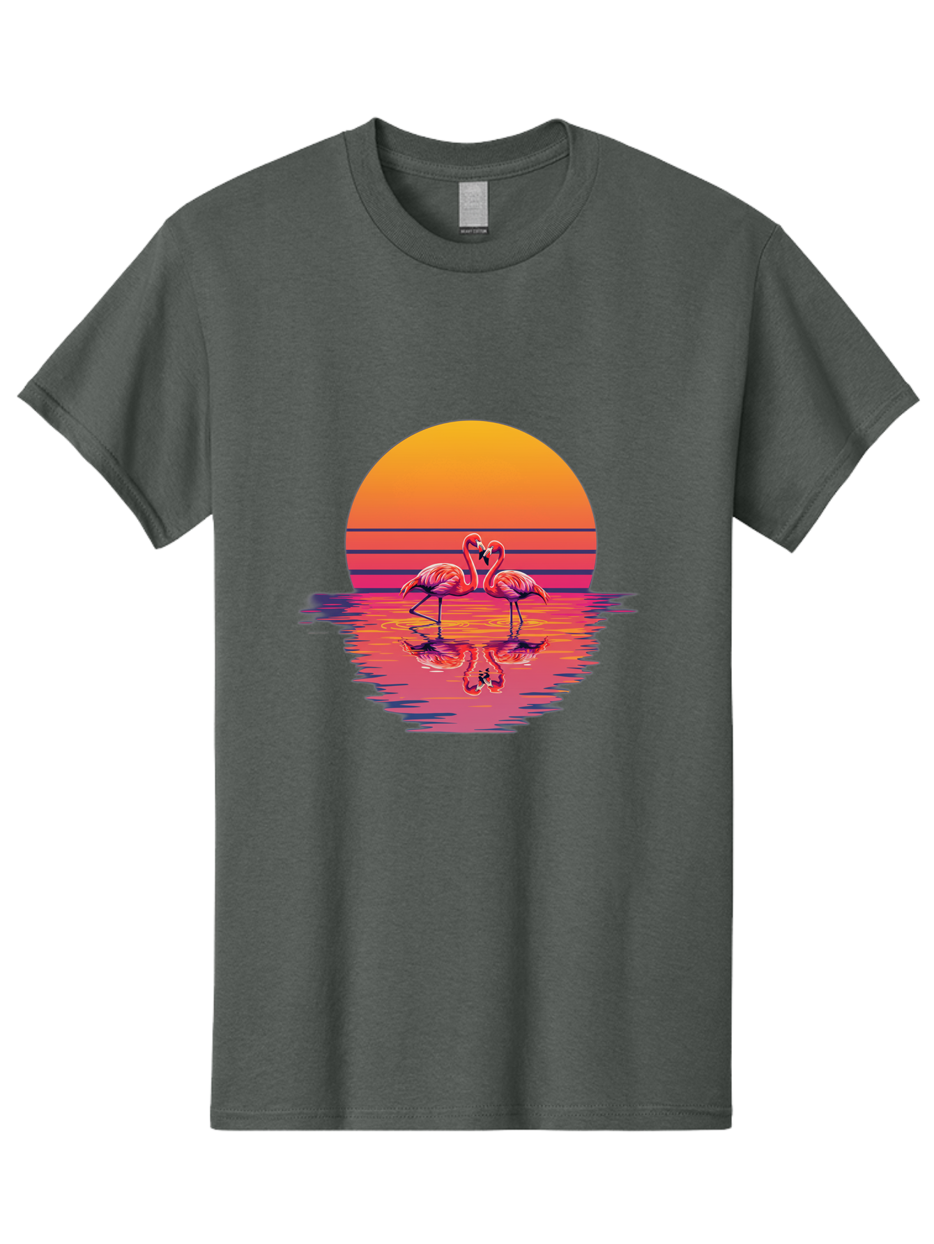 Two-Flamingos-2 Men'S Graphic Tee, 100% Cotton, Comfortable Casual Summer Wear, Machine Washable, Vintage Camera, Old Camera, Antique Camera, Black Camera, Classic Photography, Photography Equipment, Nostalgic Device, Film Camera, Camera Art Baj287