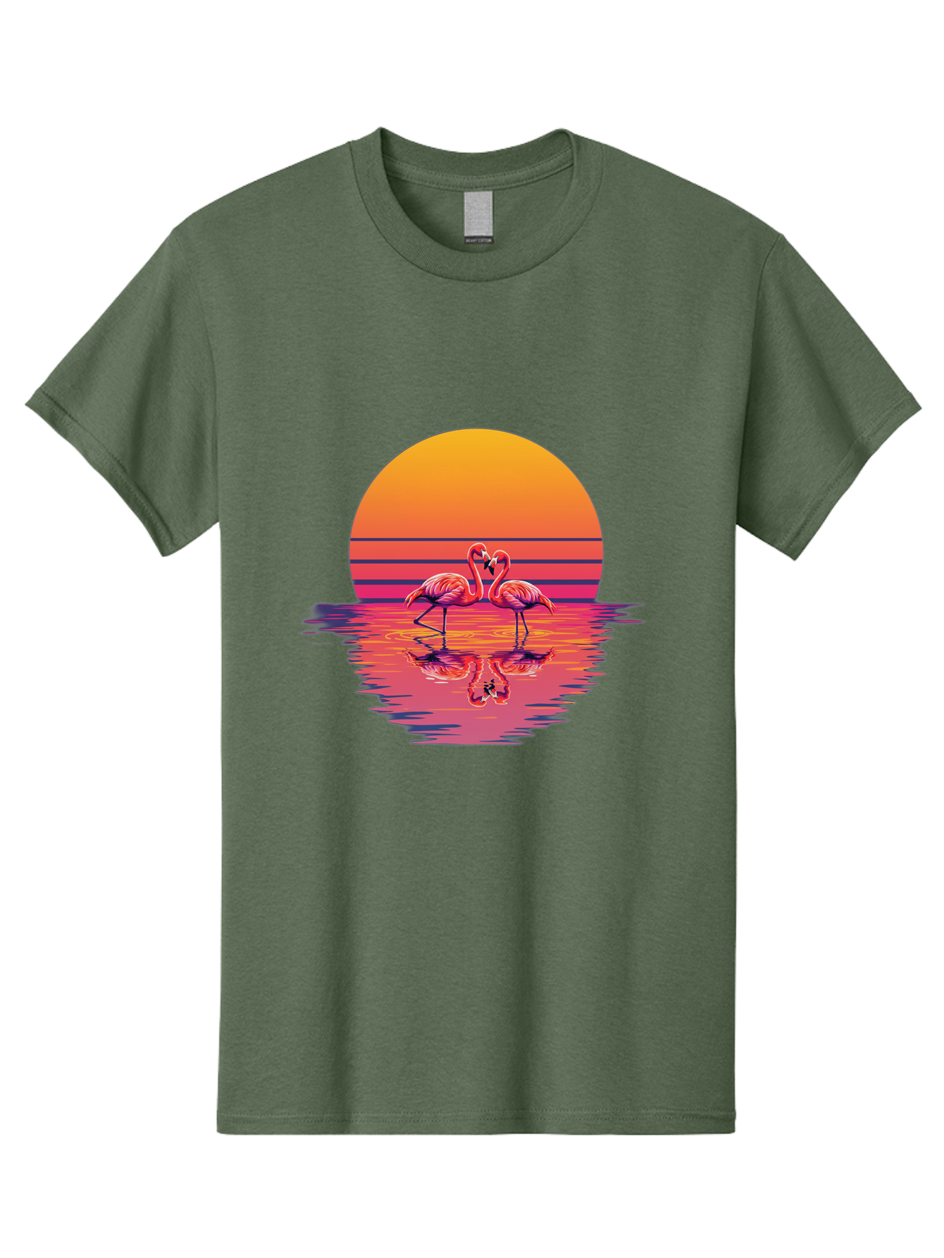 Two-Flamingos-2 Men'S Graphic Tee, 100% Cotton, Comfortable Casual Summer Wear, Machine Washable, Vintage Camera, Old Camera, Antique Camera, Black Camera, Classic Photography, Photography Equipment, Nostalgic Device, Film Camera, Camera Art Baj287