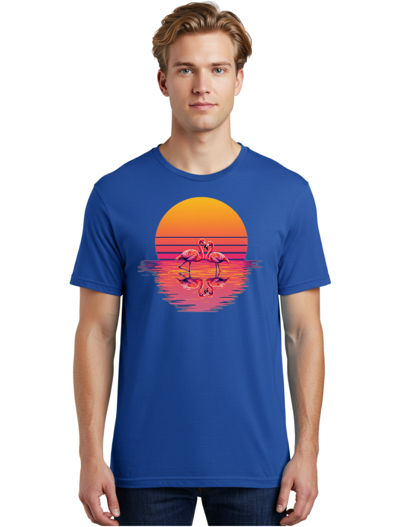 Two-Flamingos-2 Men'S Graphic Tee, 100% Cotton, Comfortable Casual Summer Wear, Machine Washable, Vintage Camera, Old Camera, Antique Camera, Black Camera, Classic Photography, Photography Equipment, Nostalgic Device, Film Camera, Camera Art Baj287