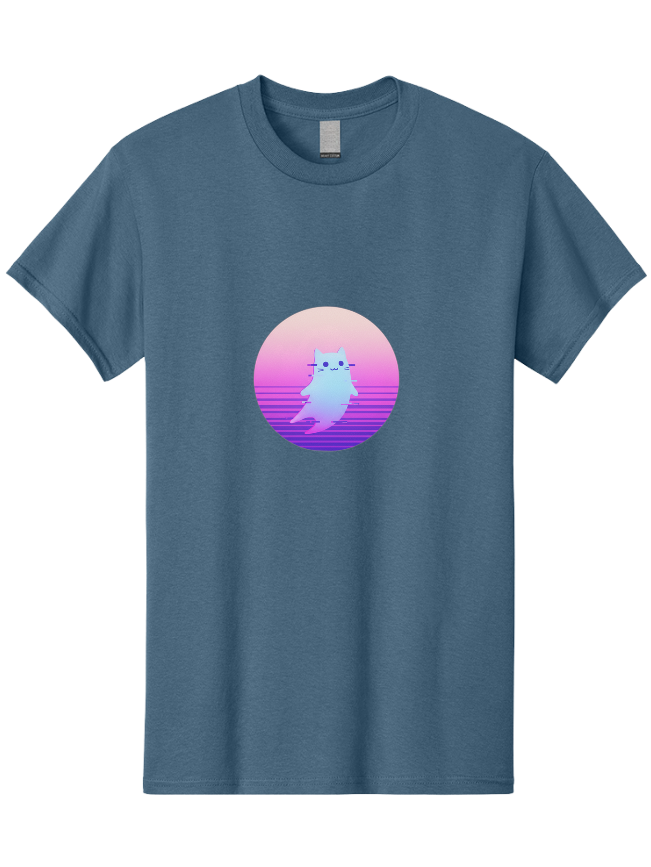 Vaporwave-Cat-1 Men'S Graphic Tee, 100% Cotton, Comfortable Casual Summer Wear, Machine Washable, Vintage Camera, Old Camera, Antique Camera, Black Camera, Classic Photography, Photography Equipment, Nostalgic Device, Film Camera, Camera Art Baj289