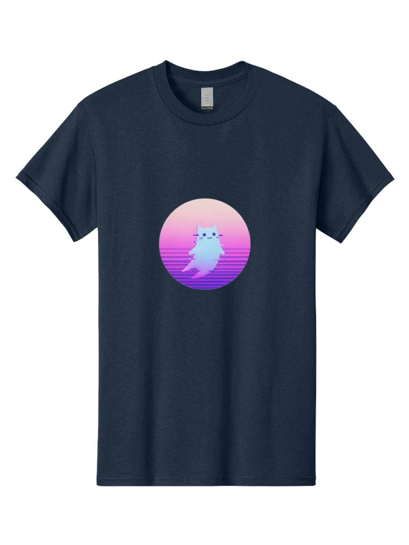 Vaporwave-Cat-1 Men'S Graphic Tee, 100% Cotton, Comfortable Casual Summer Wear, Machine Washable, Vintage Camera, Old Camera, Antique Camera, Black Camera, Classic Photography, Photography Equipment, Nostalgic Device, Film Camera, Camera Art Baj289