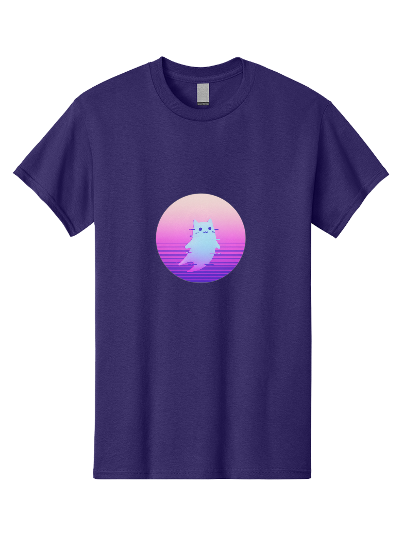 Vaporwave-Cat-1 Men'S Graphic Tee, 100% Cotton, Comfortable Casual Summer Wear, Machine Washable, Vintage Camera, Old Camera, Antique Camera, Black Camera, Classic Photography, Photography Equipment, Nostalgic Device, Film Camera, Camera Art Baj289