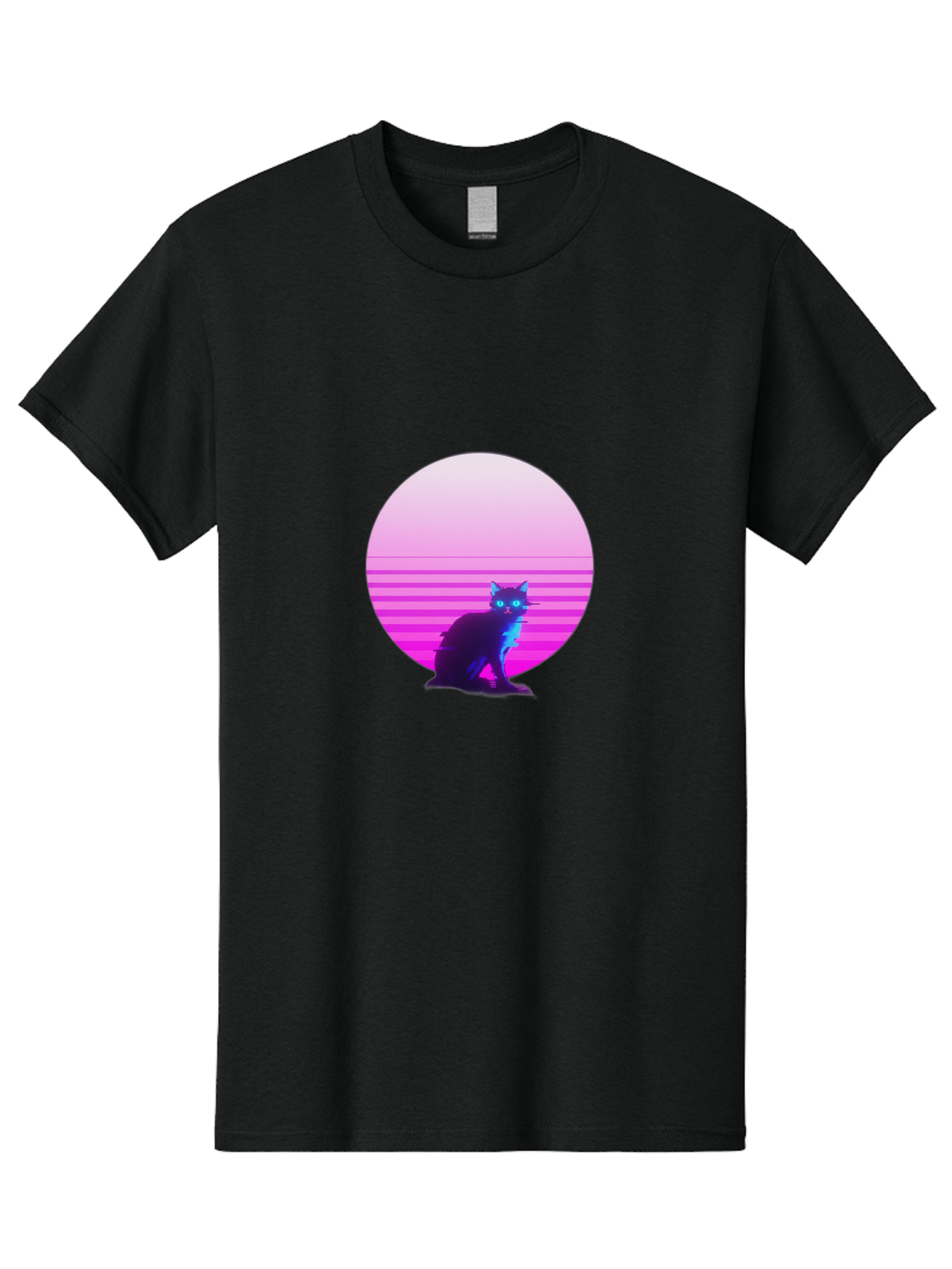 Vaporwave-Cat Men'S Graphic Tee, 100% Cotton, Comfortable Casual Summer Wear, Machine Washable, Vintage Camera, Old Camera, Antique Camera, Black Camera, Classic Photography, Photography Equipment, Nostalgic Device, Film Camera, Camera Art Baj290