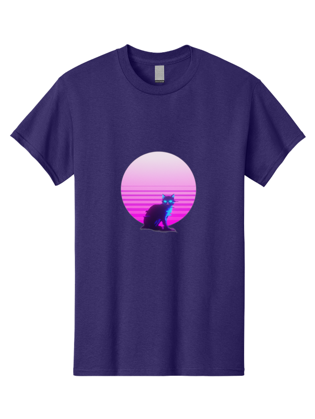 Vaporwave-Cat Men'S Graphic Tee, 100% Cotton, Comfortable Casual Summer Wear, Machine Washable, Vintage Camera, Old Camera, Antique Camera, Black Camera, Classic Photography, Photography Equipment, Nostalgic Device, Film Camera, Camera Art Baj290