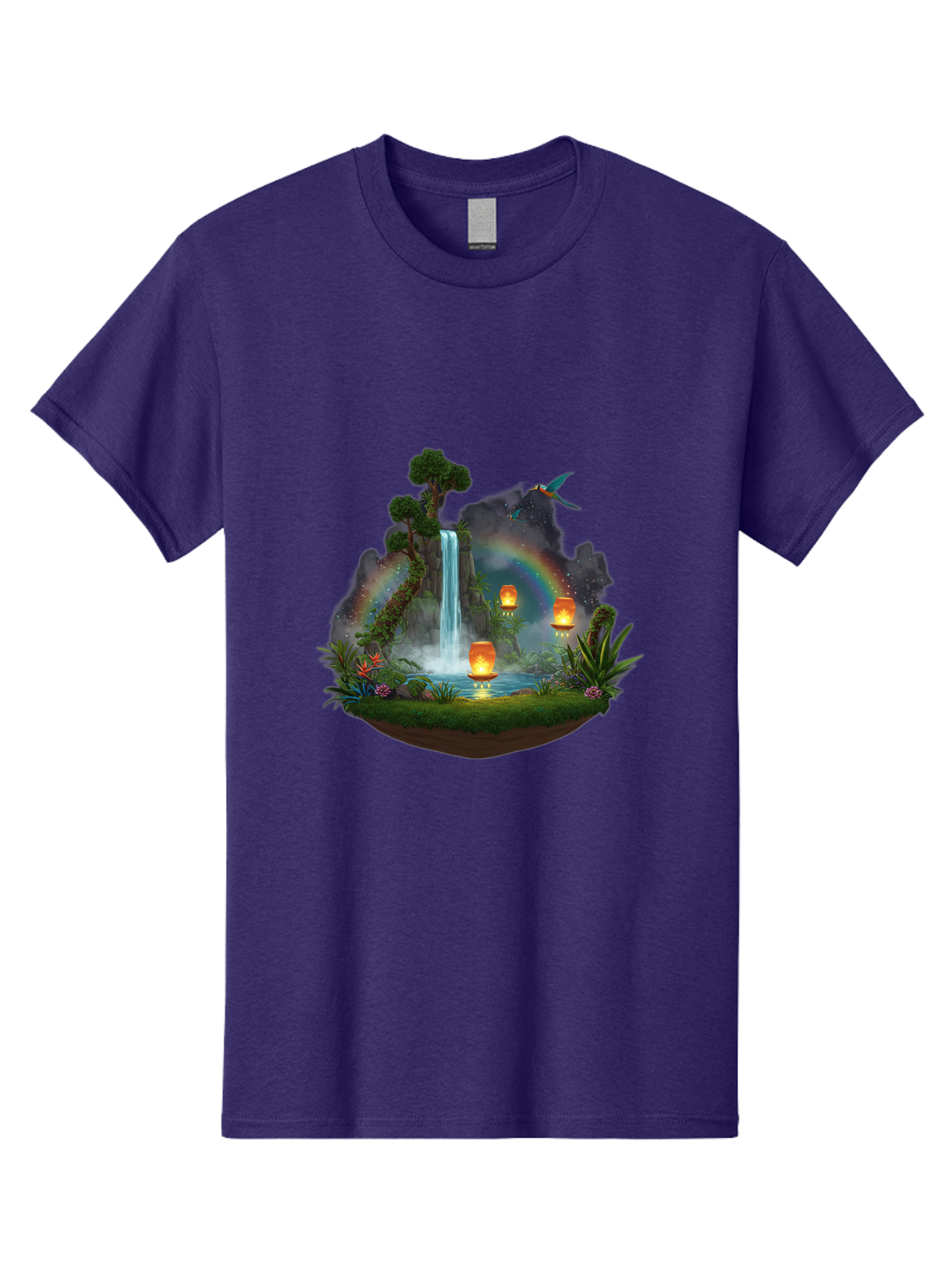 Waterfall-Scene Men'S Graphic Tee, 100% Cotton, Comfortable Casual Summer Wear, Machine Washable, Vintage Camera, Old Camera, Antique Camera, Black Camera, Classic Photography, Photography Equipment, Nostalgic Device, Film Camera, Camera Art Baj293