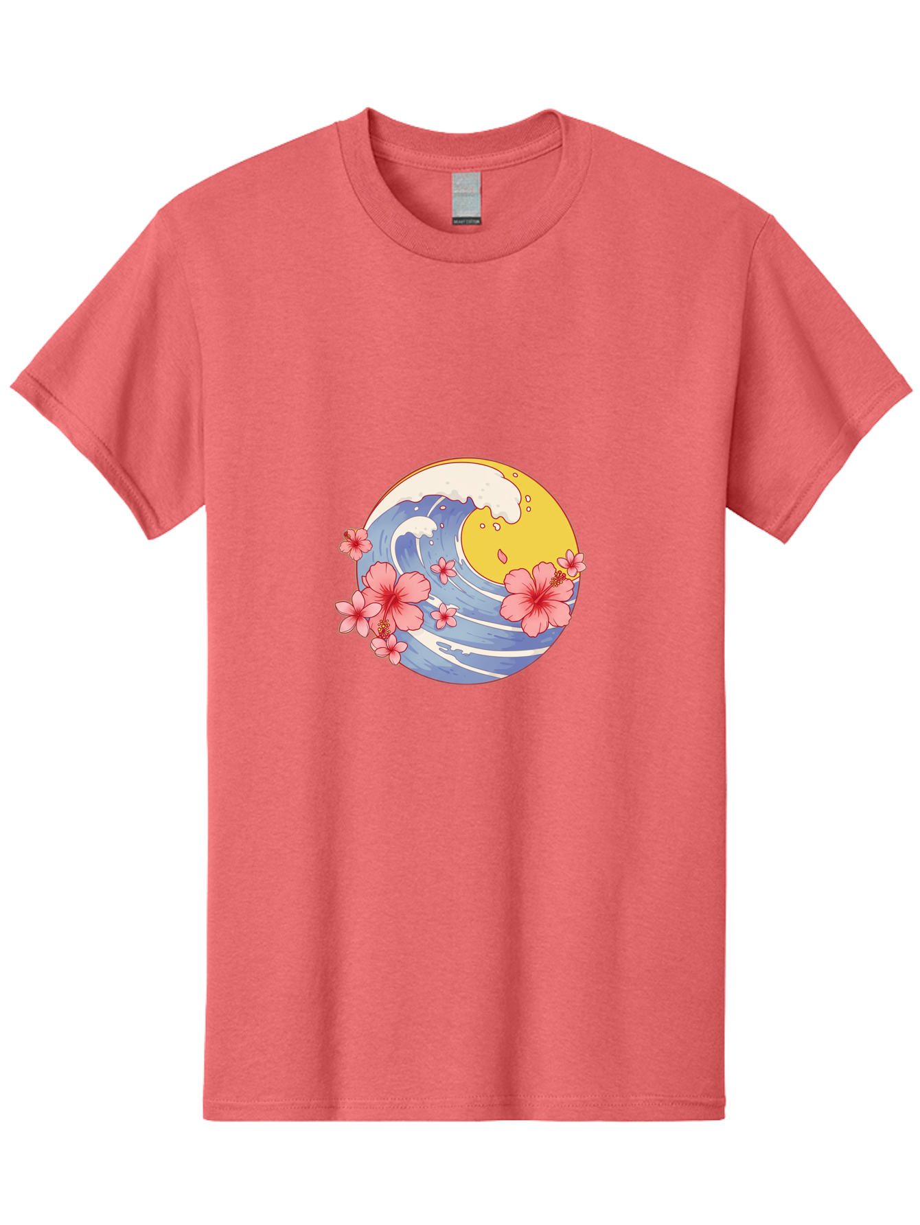 Wave-And-Cherry-Blossoms Men'S Graphic Tee, 100% Cotton, Comfortable Casual Summer Wear, Machine Washable, Vintage Camera, Old Camera, Antique Camera, Black Camera, Classic Photography, Photography Equipment, Nostalgic Device, Film Camera, Baj294