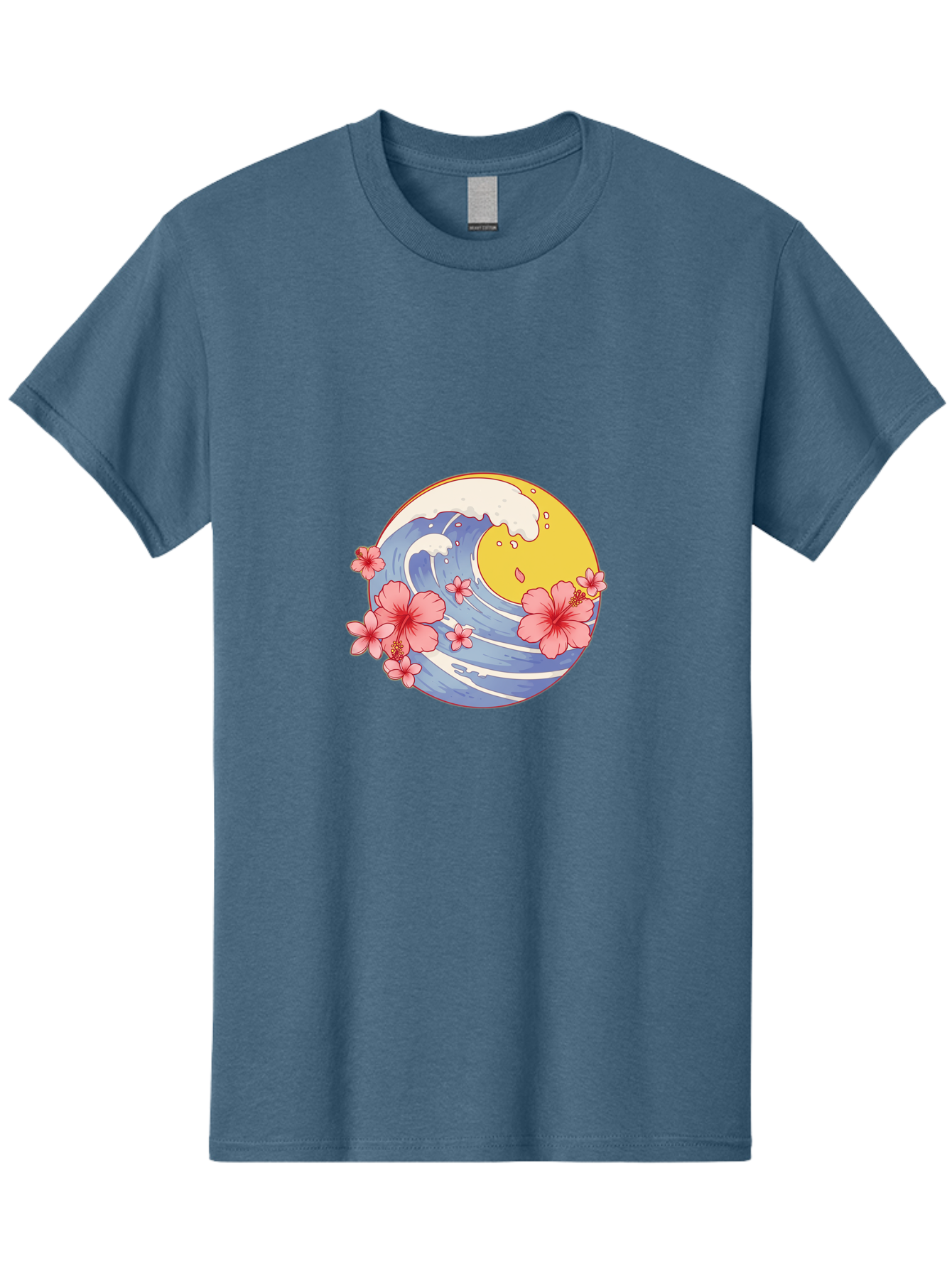 Wave-And-Cherry-Blossoms Men'S Graphic Tee, 100% Cotton, Comfortable Casual Summer Wear, Machine Washable, Vintage Camera, Old Camera, Antique Camera, Black Camera, Classic Photography, Photography Equipment, Nostalgic Device, Film Camera, Baj294