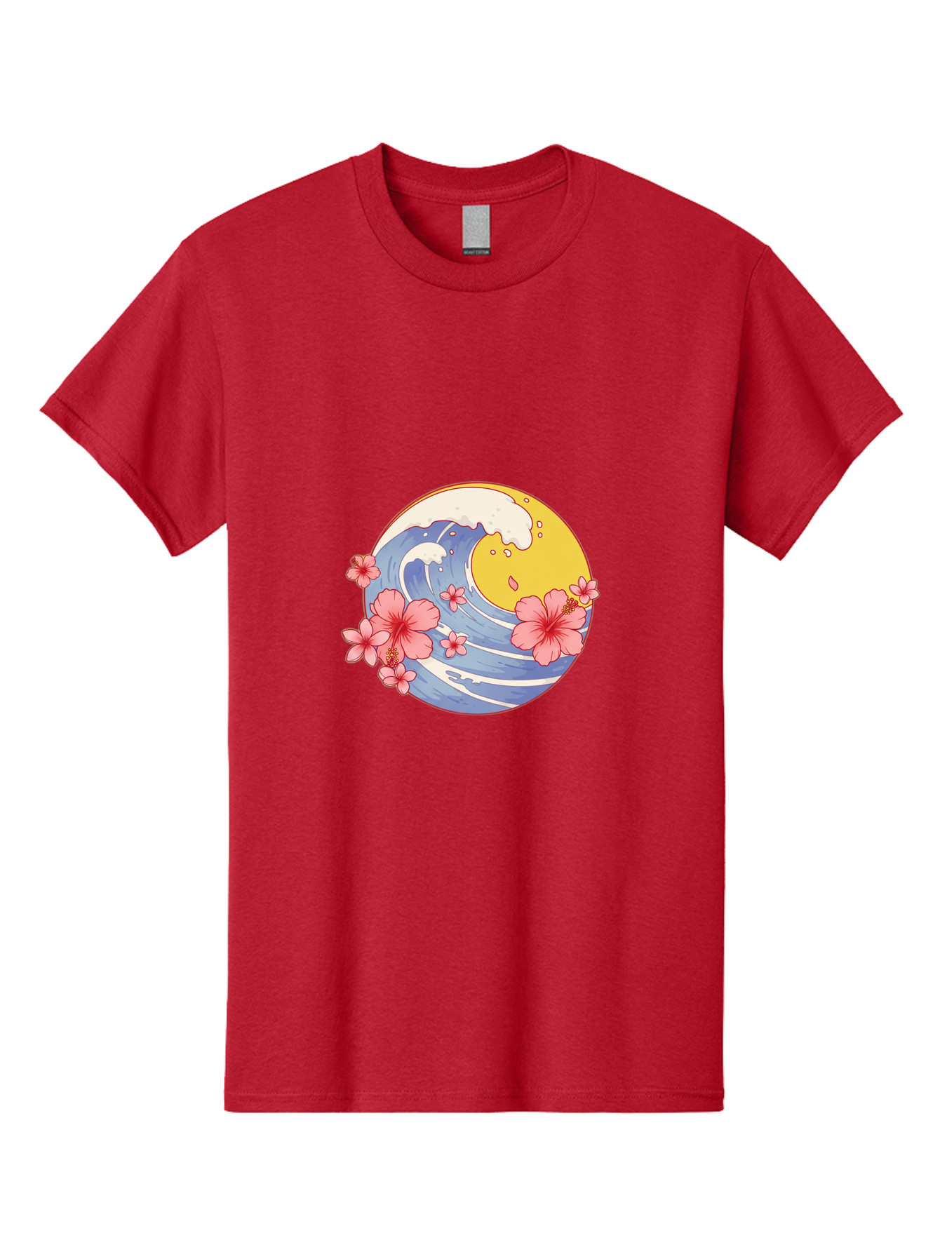 Wave-And-Cherry-Blossoms Men'S Graphic Tee, 100% Cotton, Comfortable Casual Summer Wear, Machine Washable, Vintage Camera, Old Camera, Antique Camera, Black Camera, Classic Photography, Photography Equipment, Nostalgic Device, Film Camera, Baj294