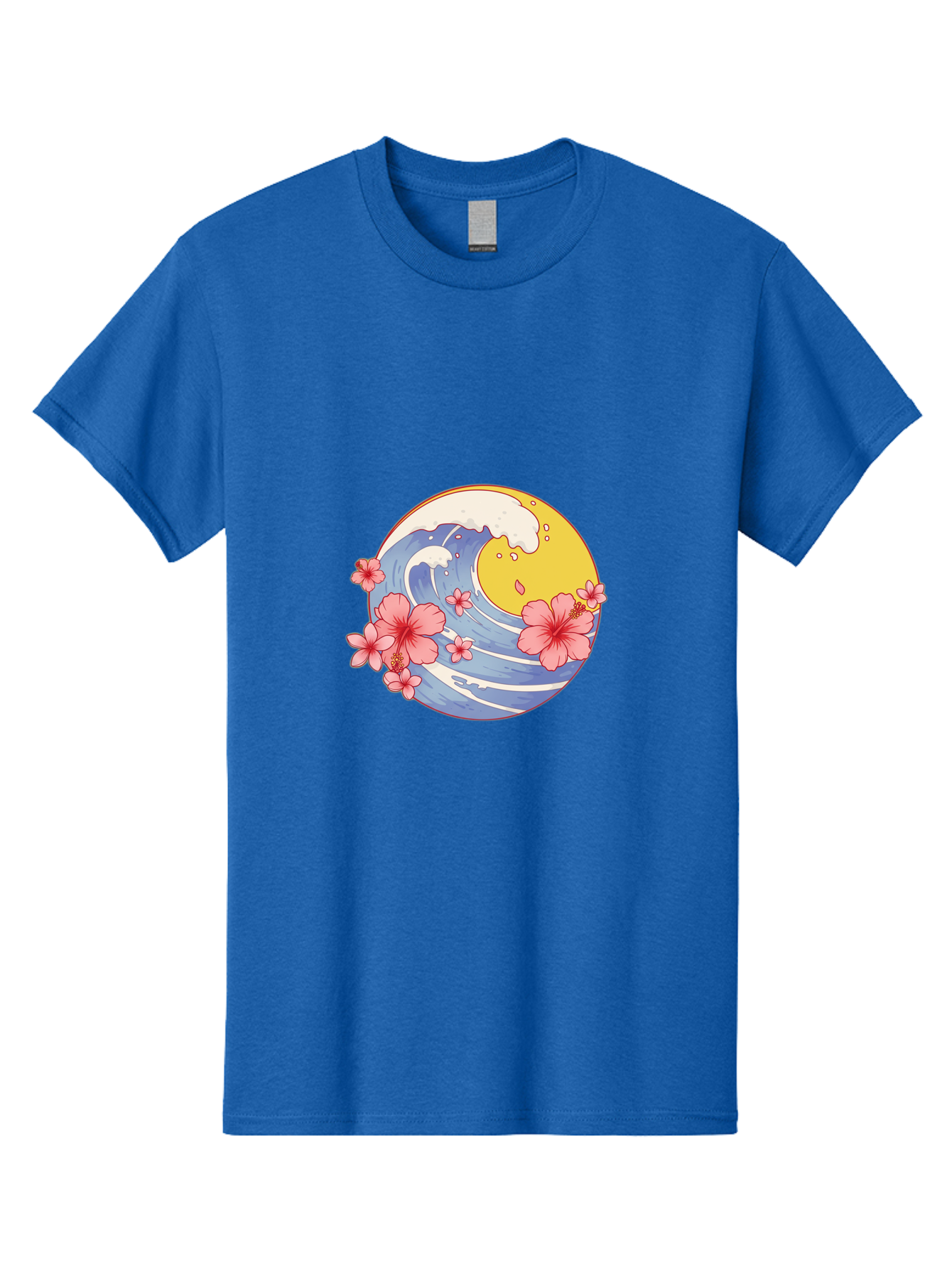 Wave-And-Cherry-Blossoms Men'S Graphic Tee, 100% Cotton, Comfortable Casual Summer Wear, Machine Washable, Vintage Camera, Old Camera, Antique Camera, Black Camera, Classic Photography, Photography Equipment, Nostalgic Device, Film Camera, Baj294