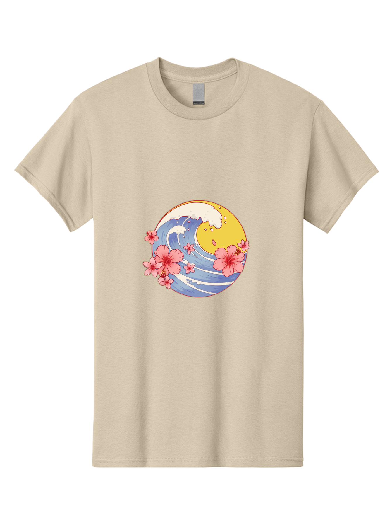 Wave-And-Cherry-Blossoms Men'S Graphic Tee, 100% Cotton, Comfortable Casual Summer Wear, Machine Washable, Vintage Camera, Old Camera, Antique Camera, Black Camera, Classic Photography, Photography Equipment, Nostalgic Device, Film Camera, Baj294