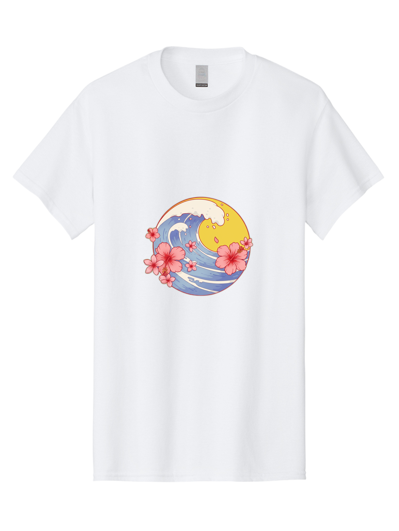 Wave-And-Cherry-Blossoms Men'S Graphic Tee, 100% Cotton, Comfortable Casual Summer Wear, Machine Washable, Vintage Camera, Old Camera, Antique Camera, Black Camera, Classic Photography, Photography Equipment, Nostalgic Device, Film Camera, Baj294