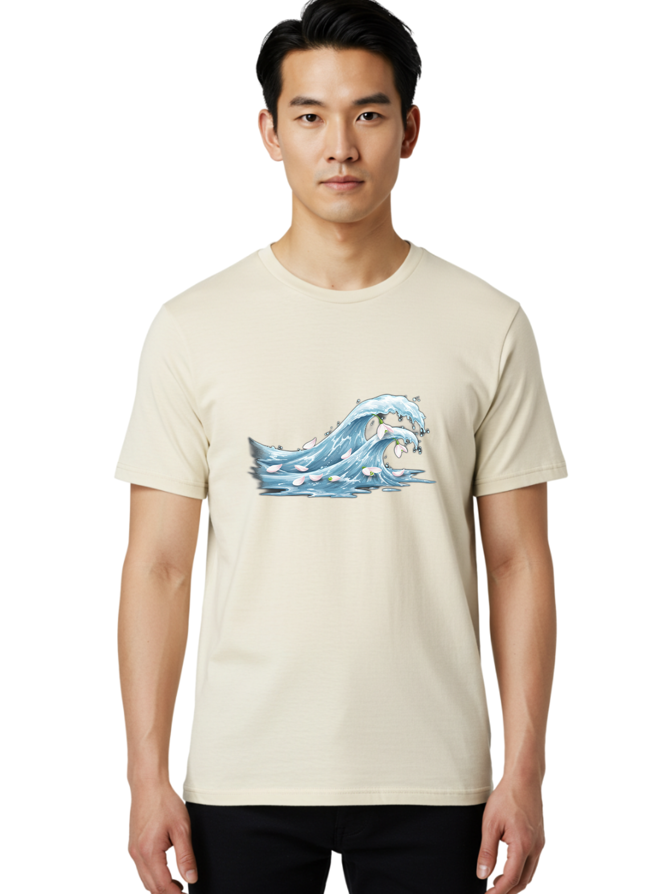 Wave Men'S Graphic Tee, 100% Cotton, Comfortable Casual Summer Wear, Machine Washable, Vintage Camera, Old Camera, Antique Camera, Black Camera, Classic Photography, Photography Equipment, Nostalgic Device, Film Camera, Camera Art Baj296