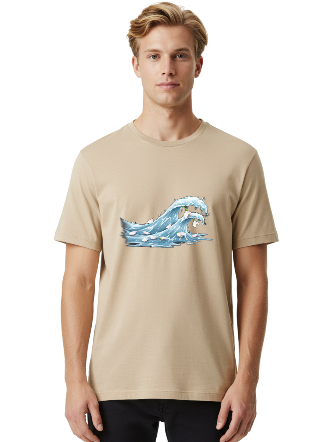 Wave Men'S Graphic Tee, 100% Cotton, Comfortable Casual Summer Wear, Machine Washable, Vintage Camera, Old Camera, Antique Camera, Black Camera, Classic Photography, Photography Equipment, Nostalgic Device, Film Camera, Camera Art Baj296