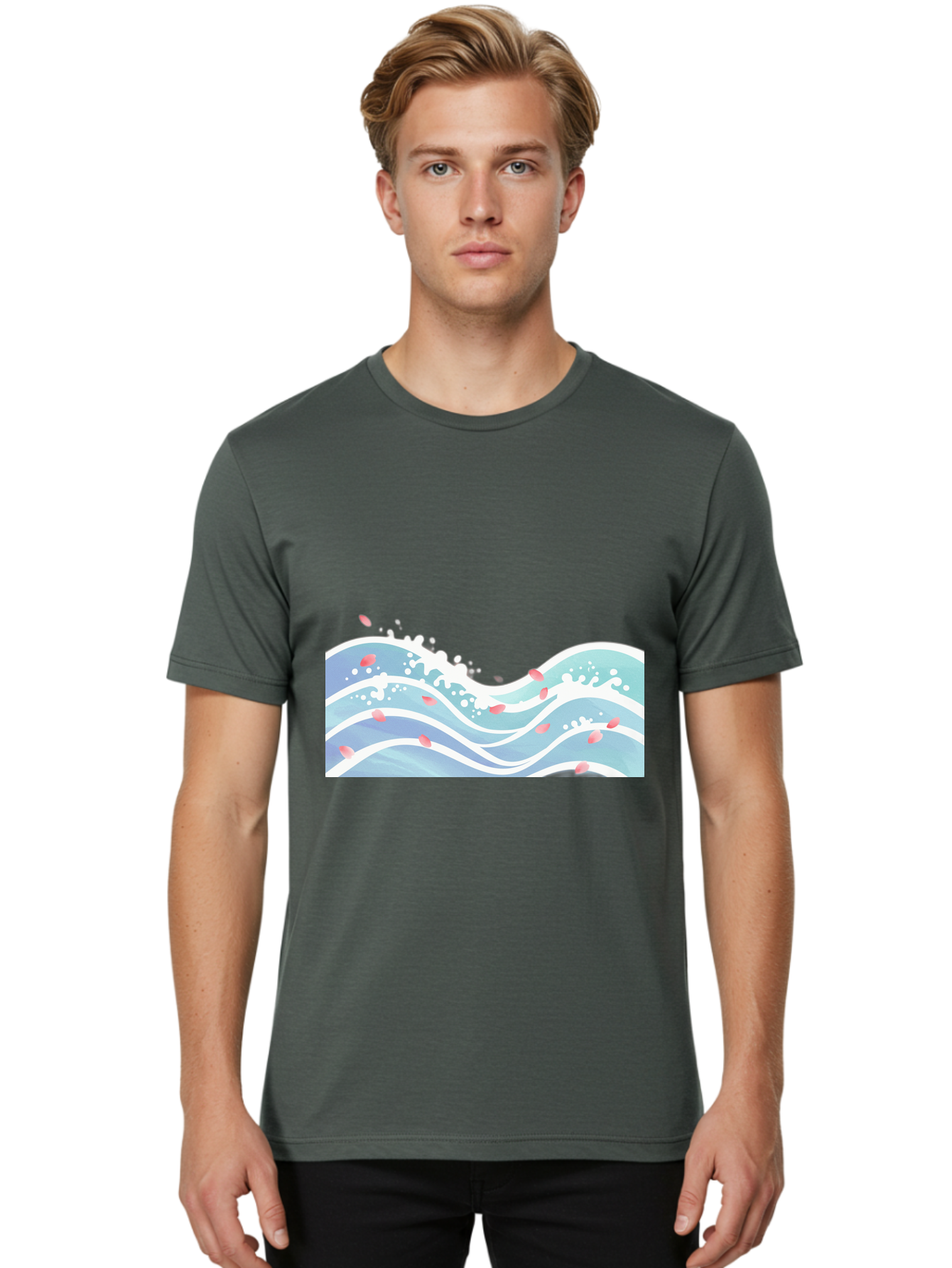 Waves-And-Petals Men'S Graphic Tee, 100% Cotton, Comfortable Casual Summer Wear, Machine Washable, Vintage Camera, Old Camera, Antique Camera, Black Camera, Classic Photography, Photography Equipment, Nostalgic Device, Film Camera, Camera Art Baj297