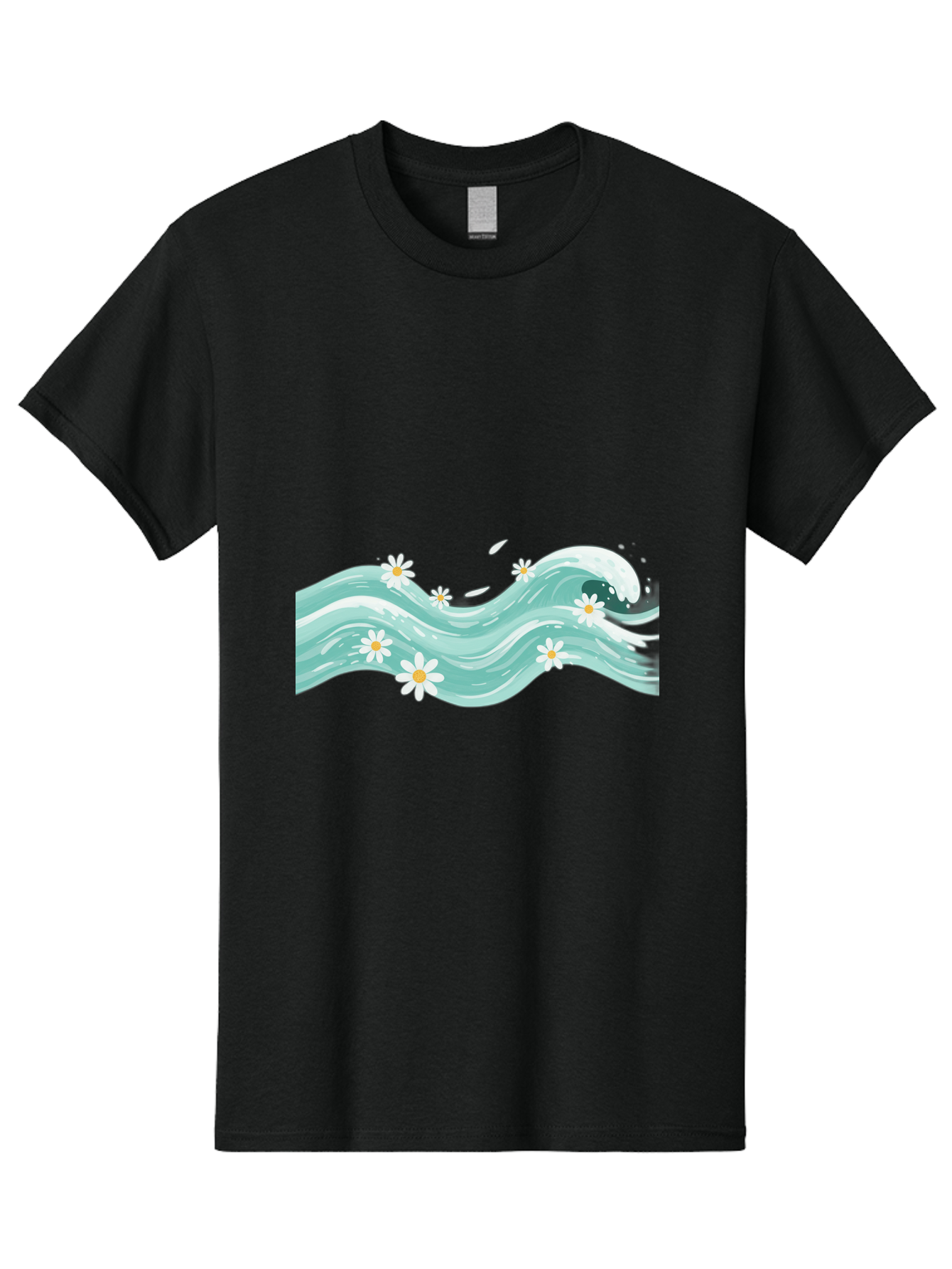 Waves-With-Daisies Men'S Graphic Tee, 100% Cotton, Comfortable Casual Summer Wear, Machine Washable, Vintage Camera, Old Camera, Antique Camera, Black Camera, Classic Photography, Photography Equipment, Nostalgic Device, Film Camera, Baj298