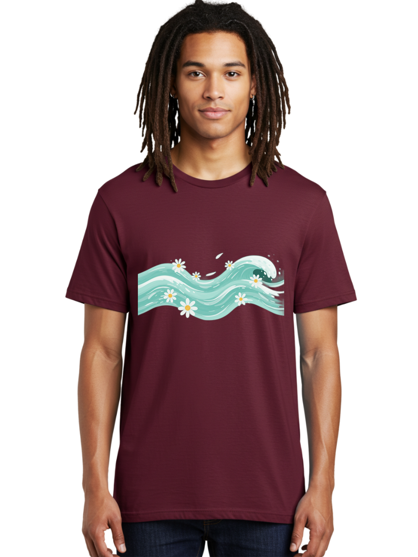 Waves-With-Daisies Men'S Graphic Tee, 100% Cotton, Comfortable Casual Summer Wear, Machine Washable, Vintage Camera, Old Camera, Antique Camera, Black Camera, Classic Photography, Photography Equipment, Nostalgic Device, Film Camera, Baj298