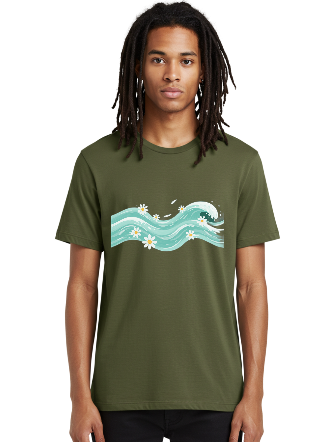 Waves-With-Daisies Men'S Graphic Tee, 100% Cotton, Comfortable Casual Summer Wear, Machine Washable, Vintage Camera, Old Camera, Antique Camera, Black Camera, Classic Photography, Photography Equipment, Nostalgic Device, Film Camera, Baj298