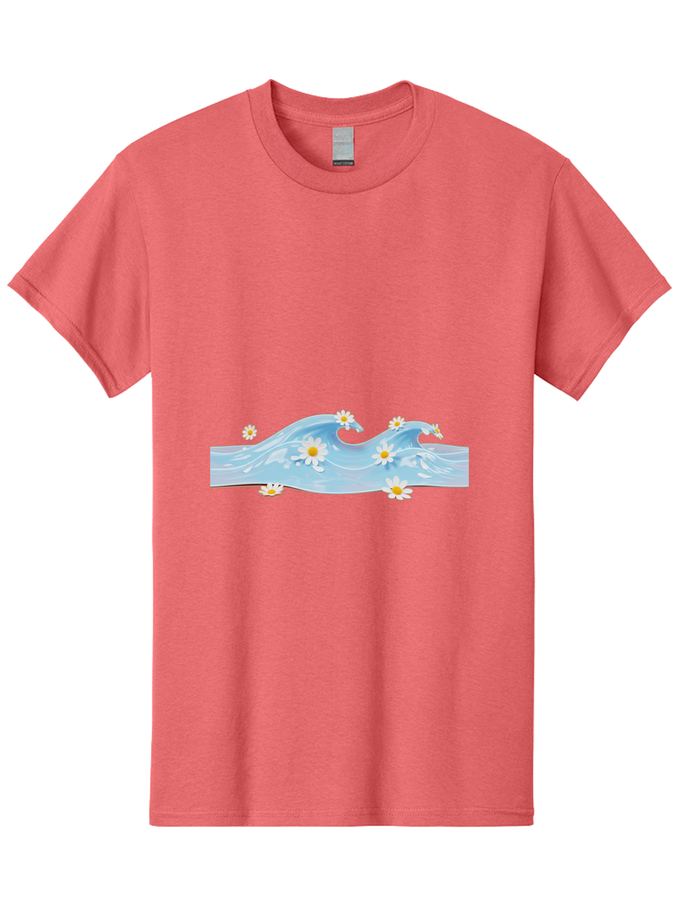 Wavy-Water-With-Daisies Men'S Graphic Tee, 100% Cotton, Comfortable Casual Summer Wear, Machine Washable, Vintage Camera, Old Camera, Antique Camera, Black Camera, Classic Photography, Photography Equipment, Nostalgic Device, Film Camera, Baj299