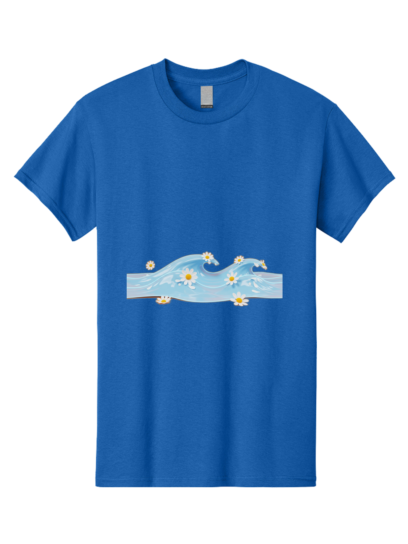 Wavy-Water-With-Daisies Men'S Graphic Tee, 100% Cotton, Comfortable Casual Summer Wear, Machine Washable, Vintage Camera, Old Camera, Antique Camera, Black Camera, Classic Photography, Photography Equipment, Nostalgic Device, Film Camera, Baj299