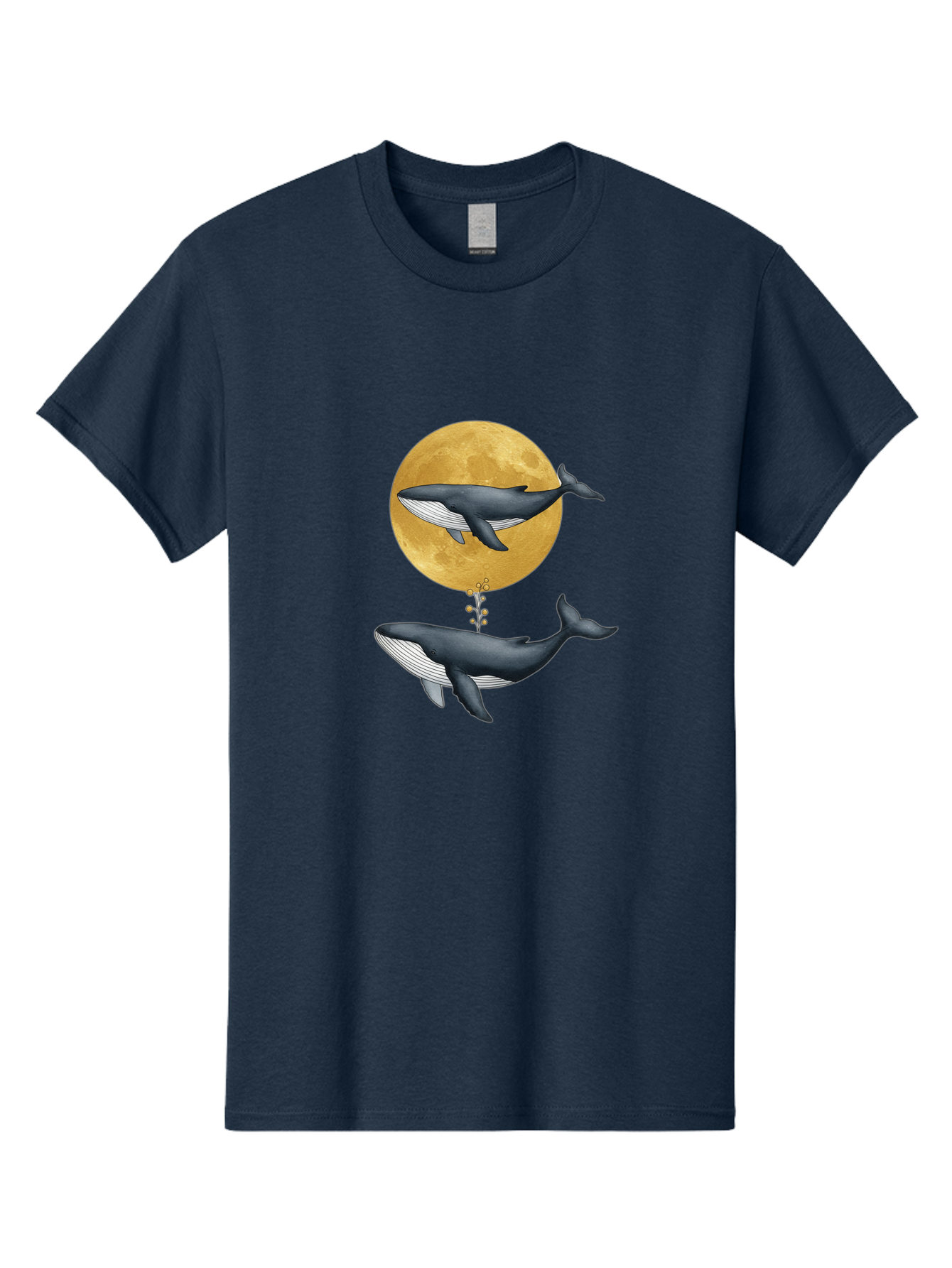 Whales-And-Moon-1 Men'S Graphic Tee, 100% Cotton, Comfortable Casual Summer Wear, Machine Washable, Vintage Camera, Old Camera, Antique Camera, Black Camera, Classic Photography, Photography Equipment, Nostalgic Device, Film Camera, Camera Art Baj303