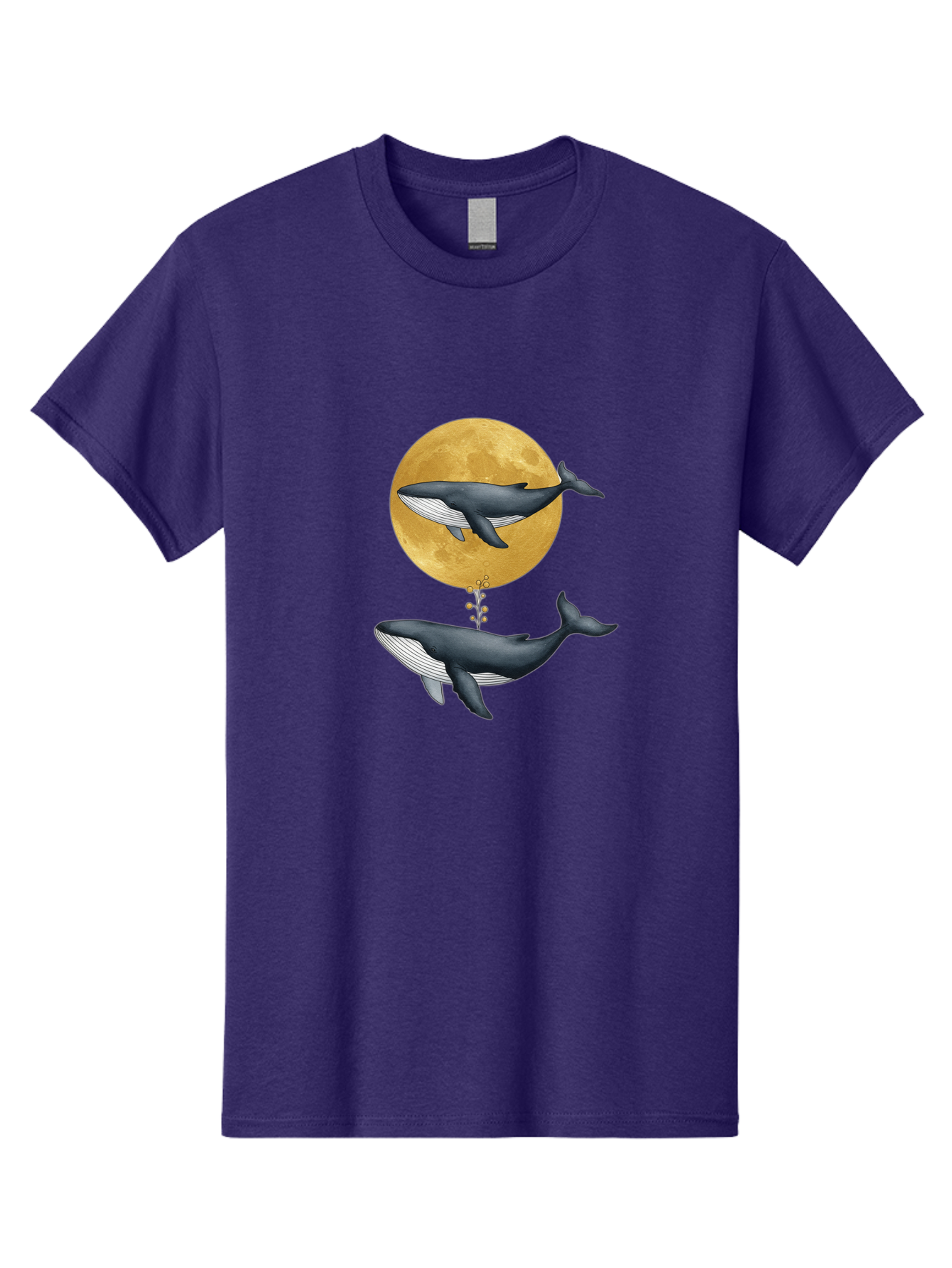 Whales-And-Moon-1 Men'S Graphic Tee, 100% Cotton, Comfortable Casual Summer Wear, Machine Washable, Vintage Camera, Old Camera, Antique Camera, Black Camera, Classic Photography, Photography Equipment, Nostalgic Device, Film Camera, Camera Art Baj303