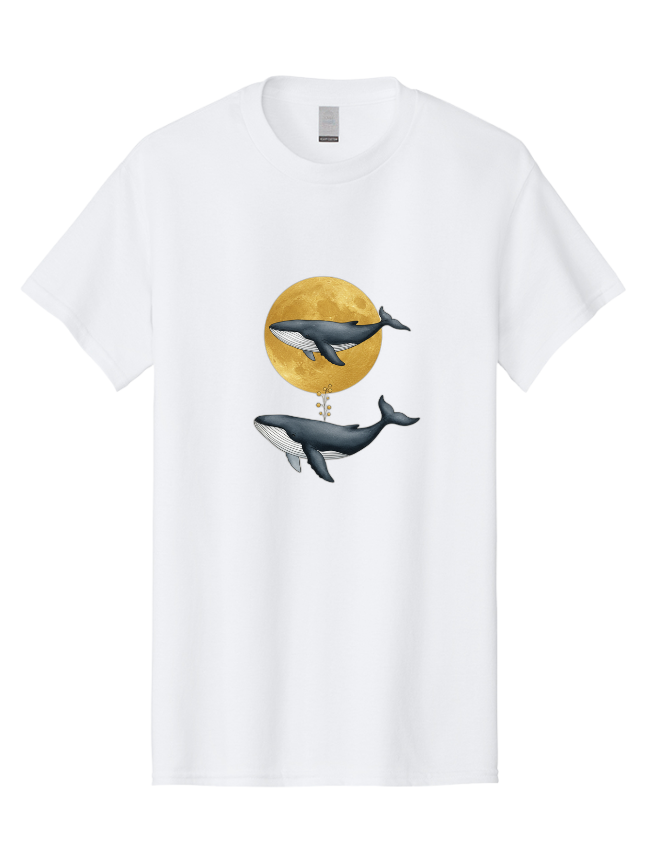 Whales-And-Moon-1 Men'S Graphic Tee, 100% Cotton, Comfortable Casual Summer Wear, Machine Washable, Vintage Camera, Old Camera, Antique Camera, Black Camera, Classic Photography, Photography Equipment, Nostalgic Device, Film Camera, Camera Art Baj303