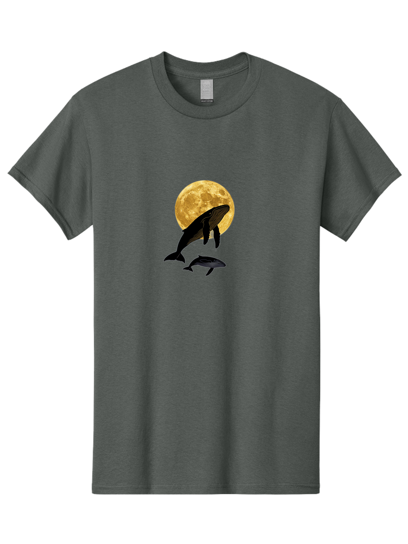 Whales-And-Moon-2 Men'S Graphic Tee, 100% Cotton, Comfortable Casual Summer Wear, Machine Washable, Vintage Camera, Old Camera, Antique Camera, Black Camera, Classic Photography, Photography Equipment, Nostalgic Device, Film Camera, Camera Art Baj304